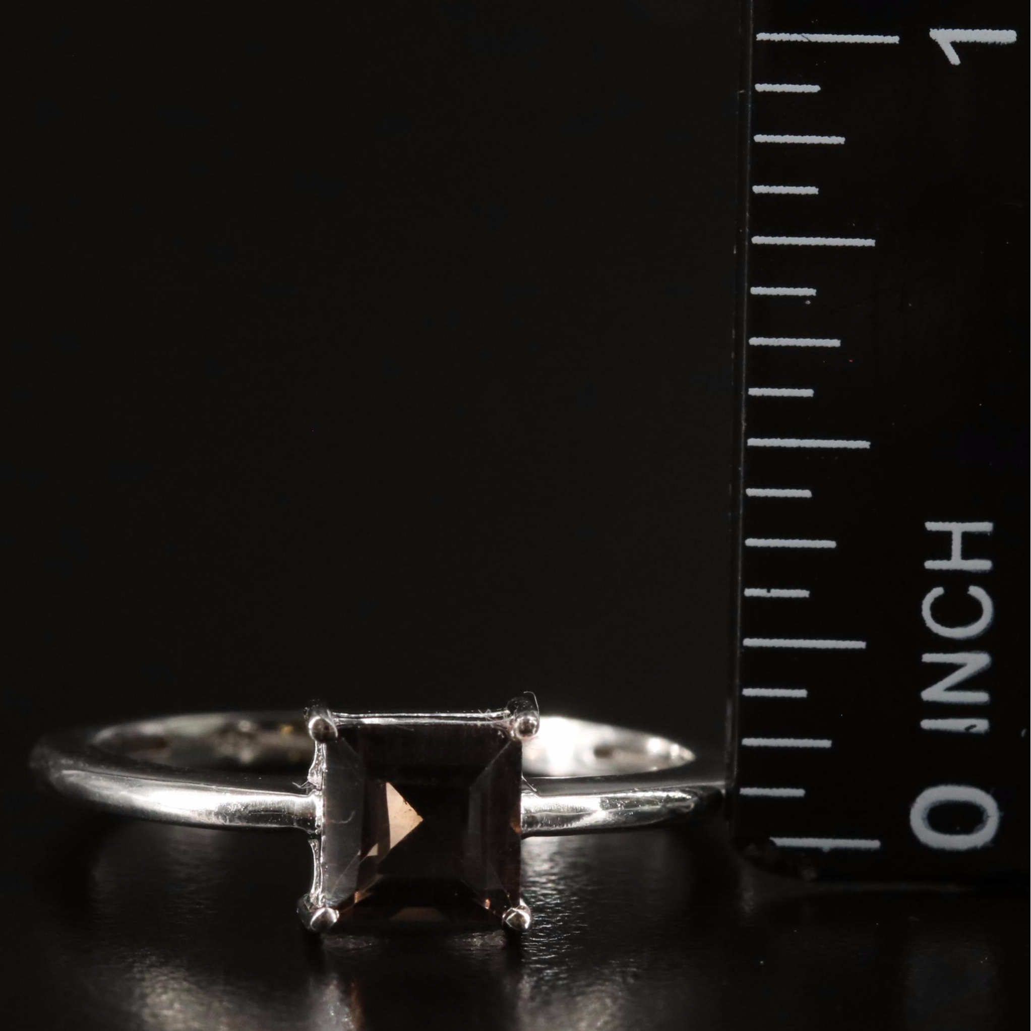 Sterling Smoky Quartz Ring