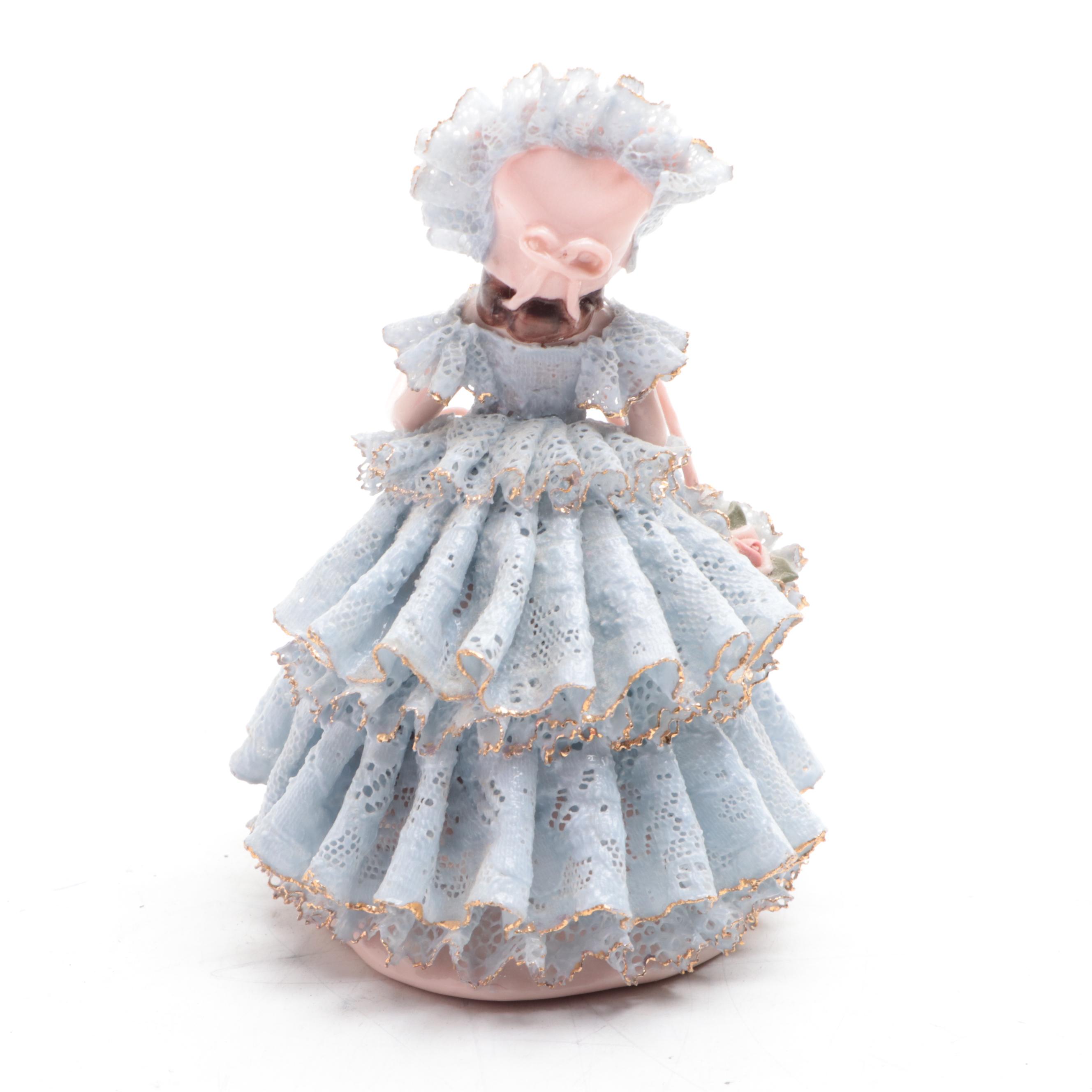 Dresden Lace Style Heirlooms of Tomorrow Porcelain Shoes and Figurine