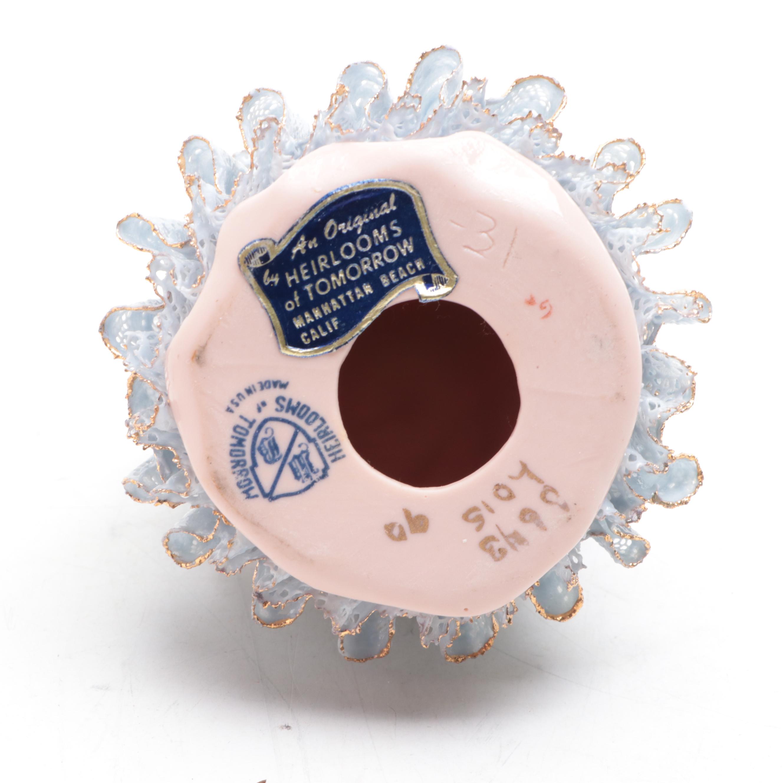 Dresden Lace Style Heirlooms of Tomorrow Porcelain Shoes and Figurine