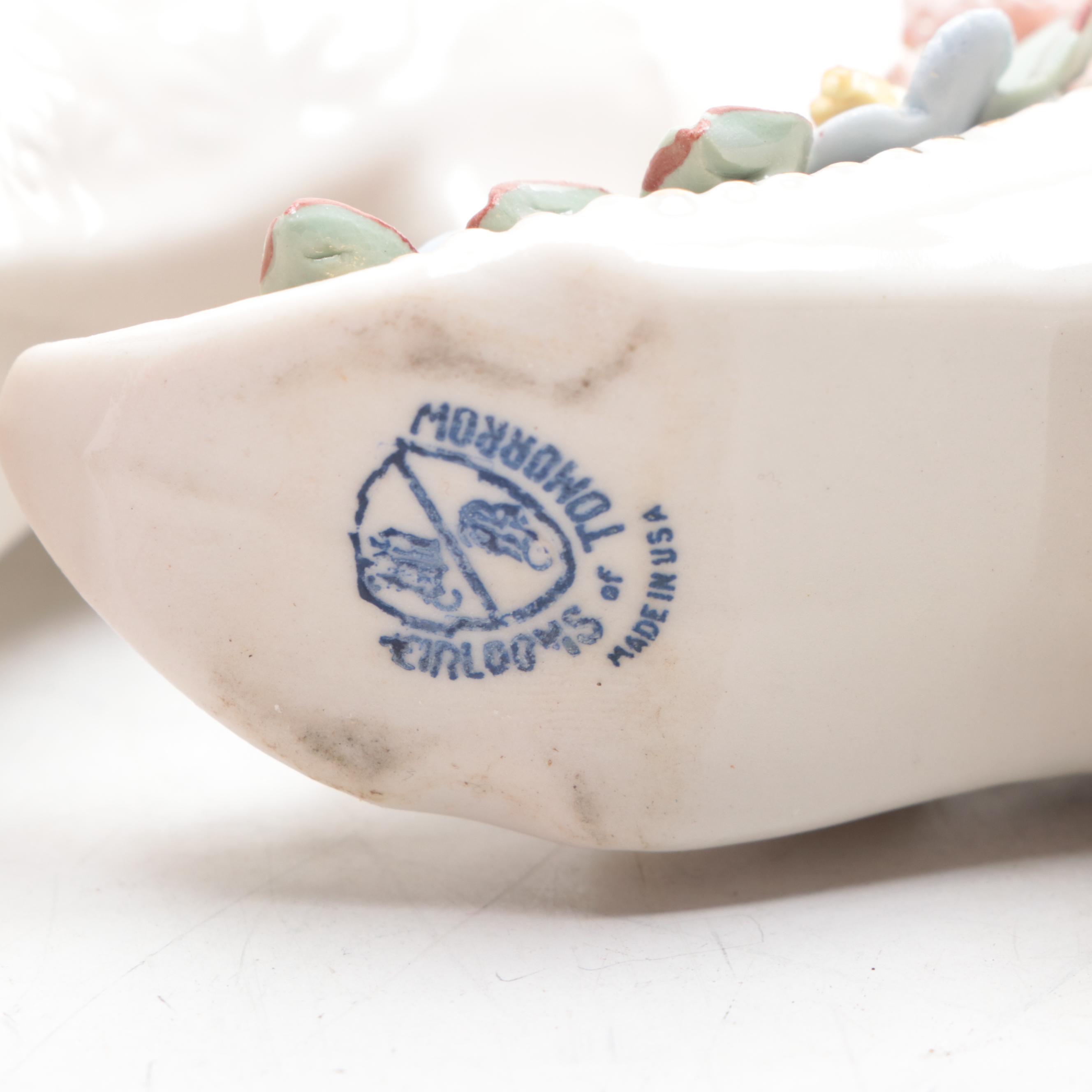 Dresden Lace Style Heirlooms of Tomorrow Porcelain Shoes and Figurine