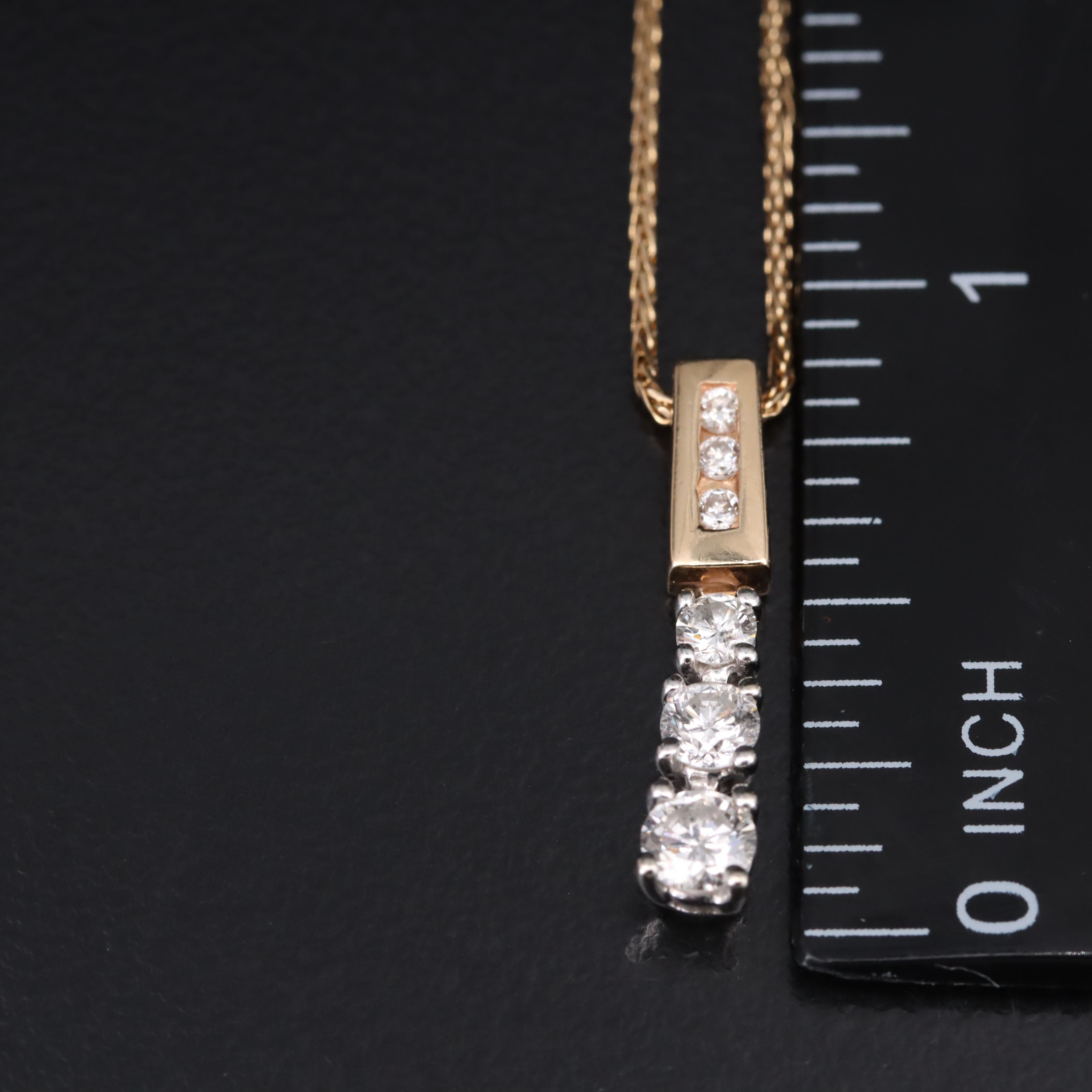 14K 0.53 CTW Diamond Pendant Necklace