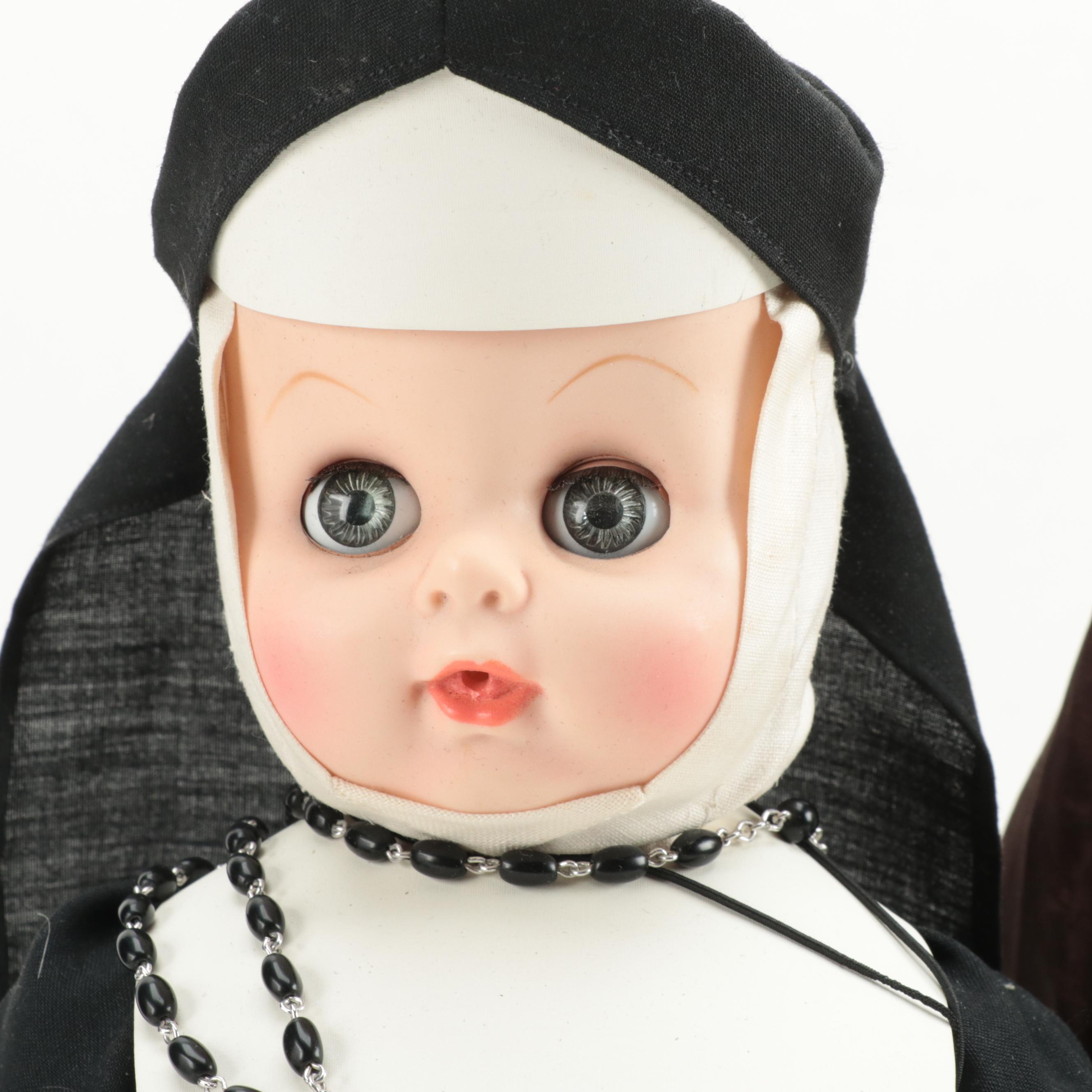 Composition and Plastic Jointed Nun Dolls, Early to Mid-20th Century