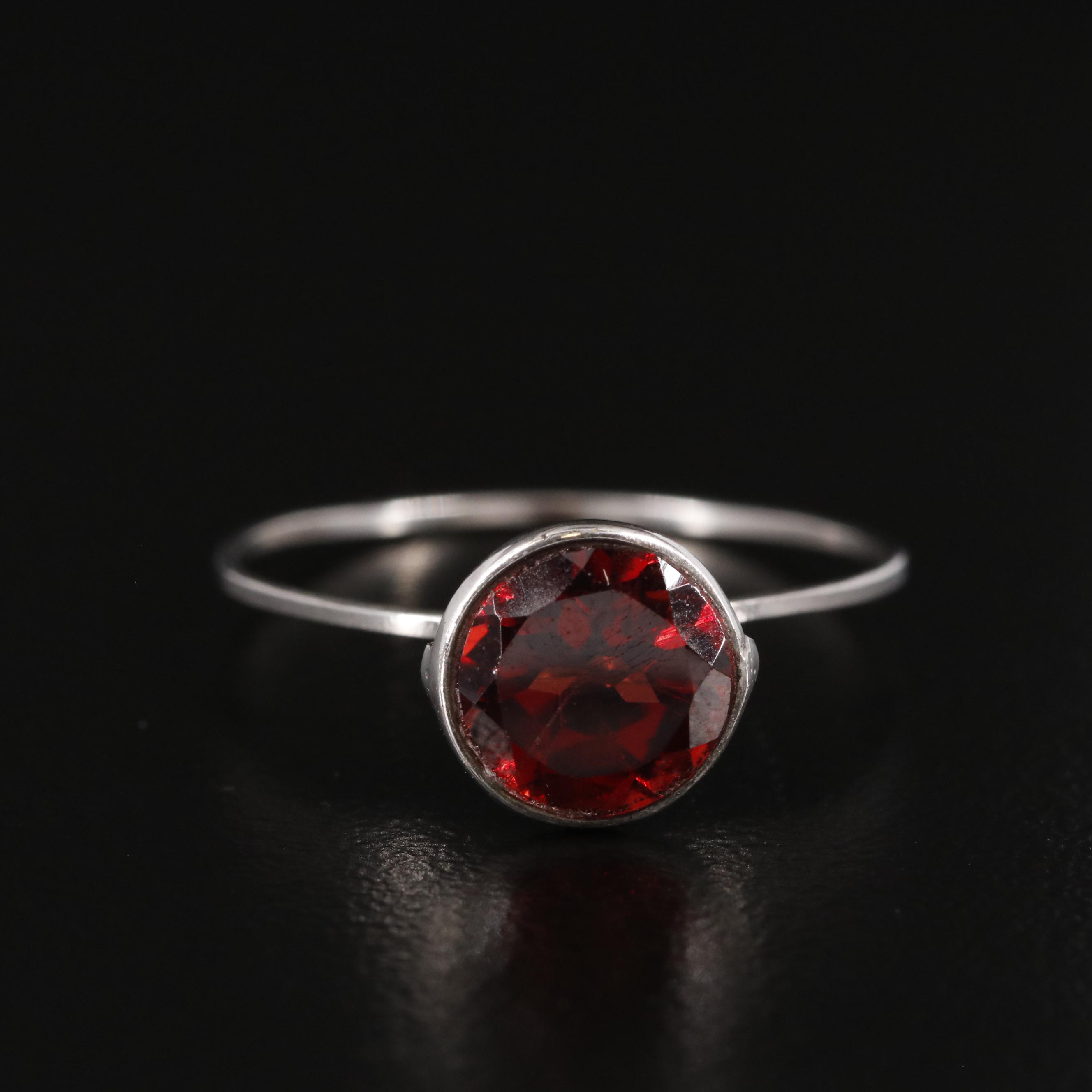 14K Garnet Ring