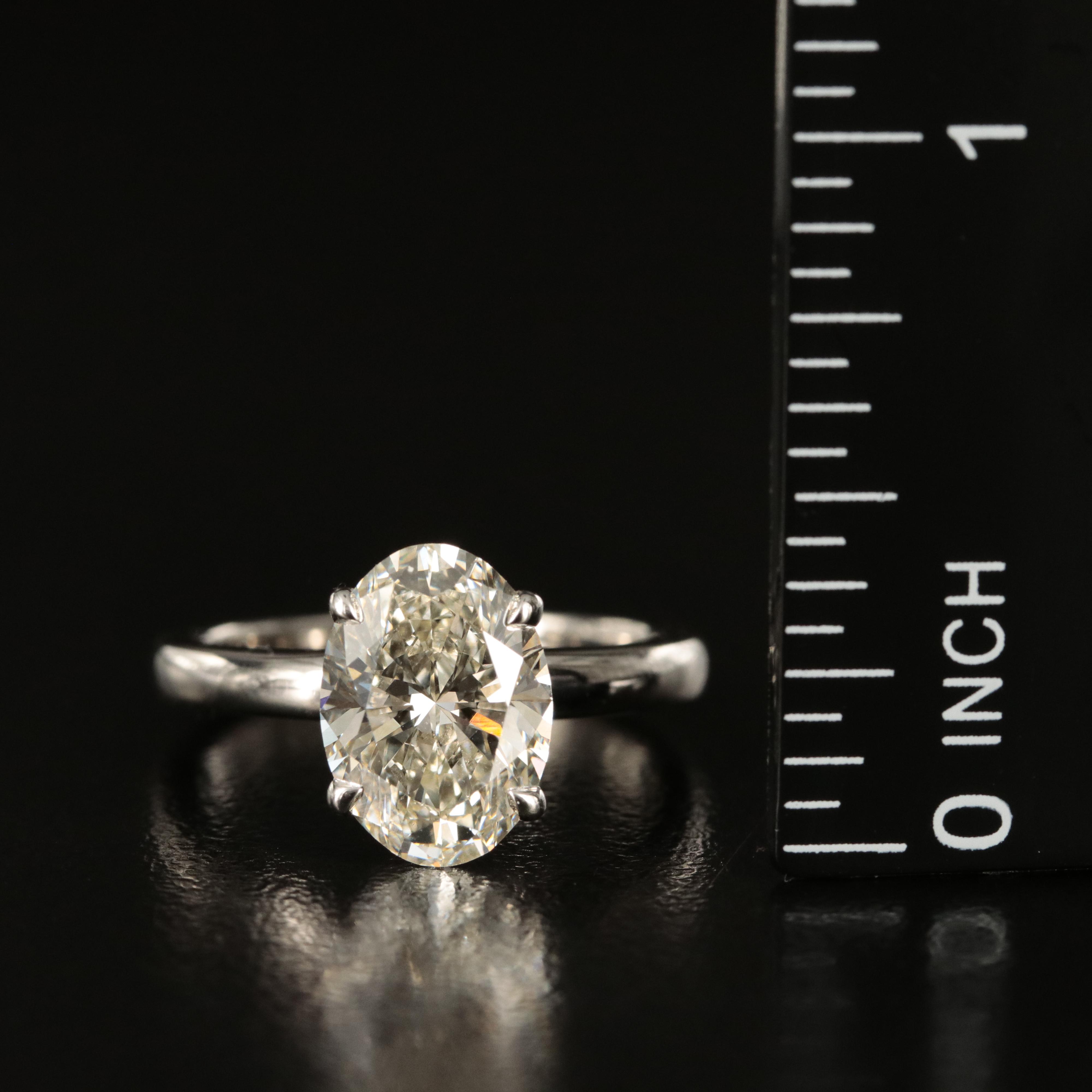 Platinum 3.17 CT Lab Grown Diamond Ring