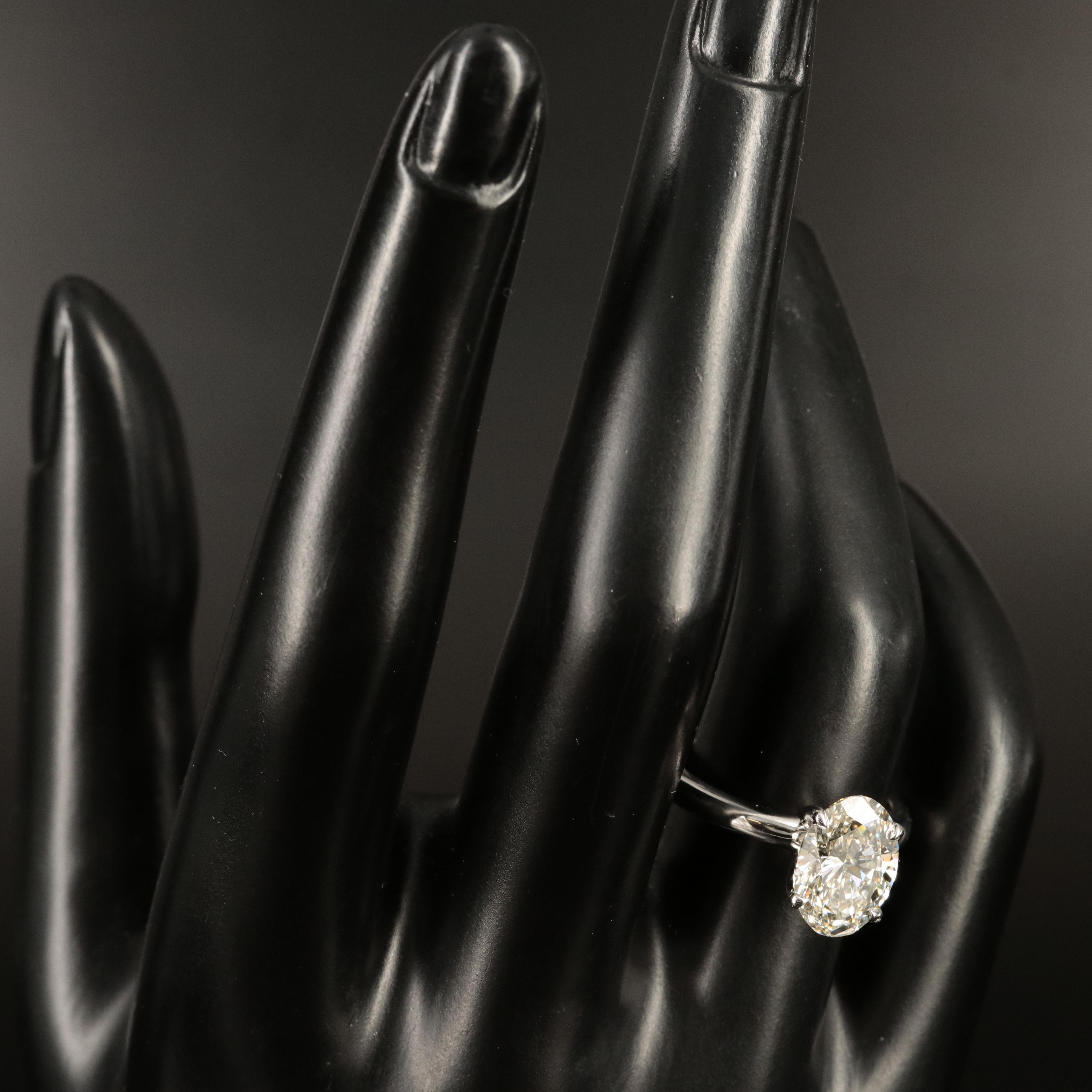 Platinum 3.17 CT Lab Grown Diamond Ring