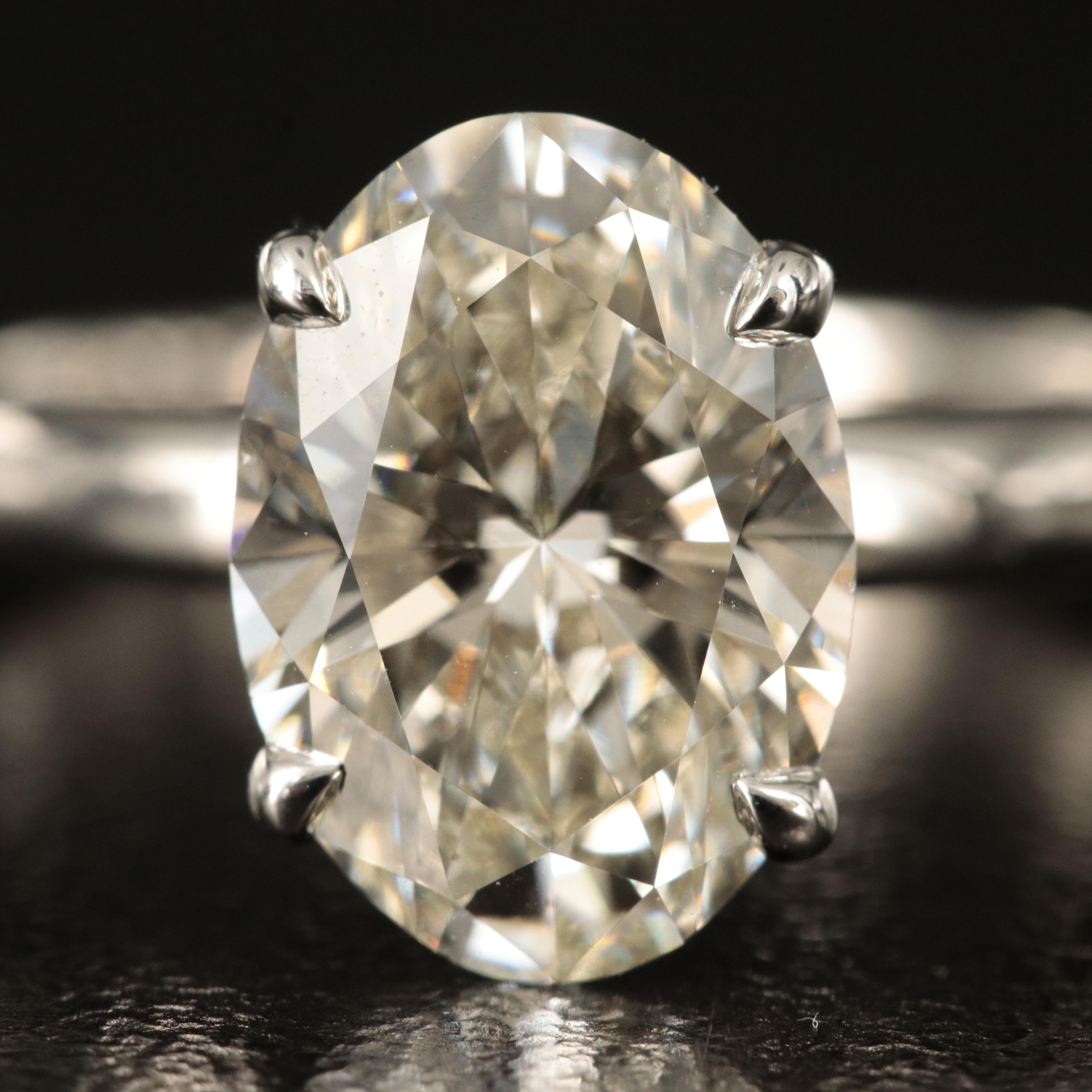 Platinum 3.17 CT Lab Grown Diamond Ring