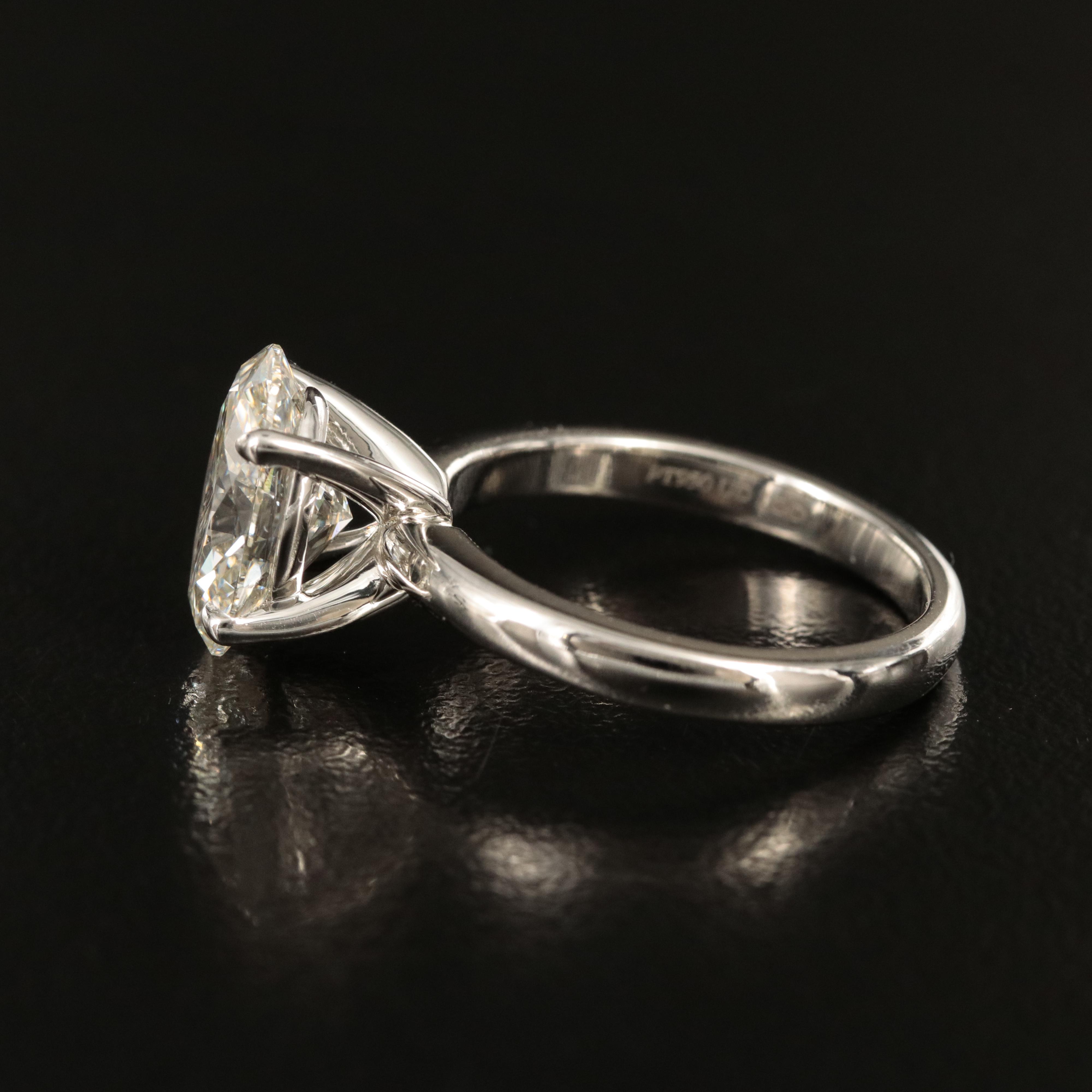 Platinum 3.17 CT Lab Grown Diamond Ring