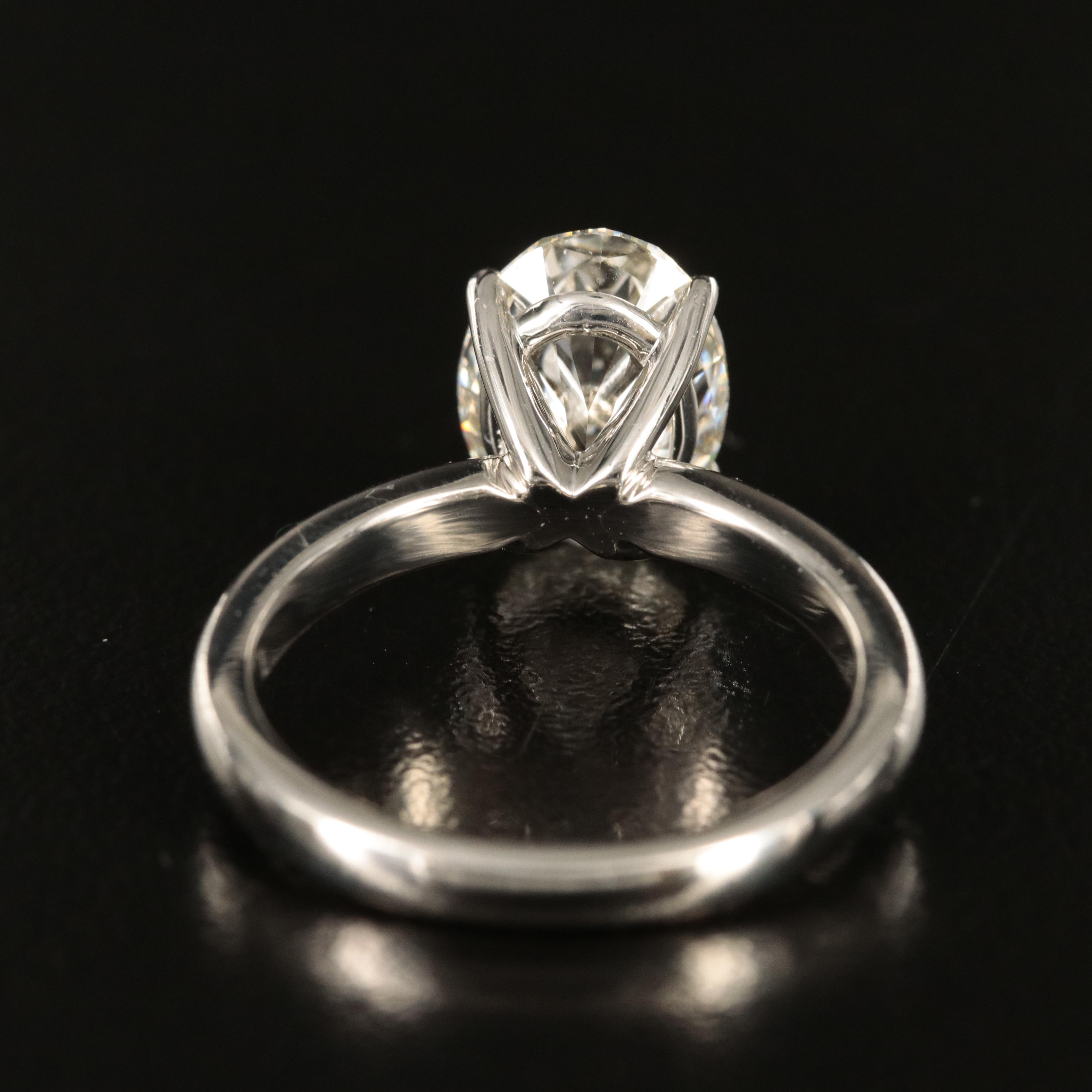 Platinum 3.17 CT Lab Grown Diamond Ring