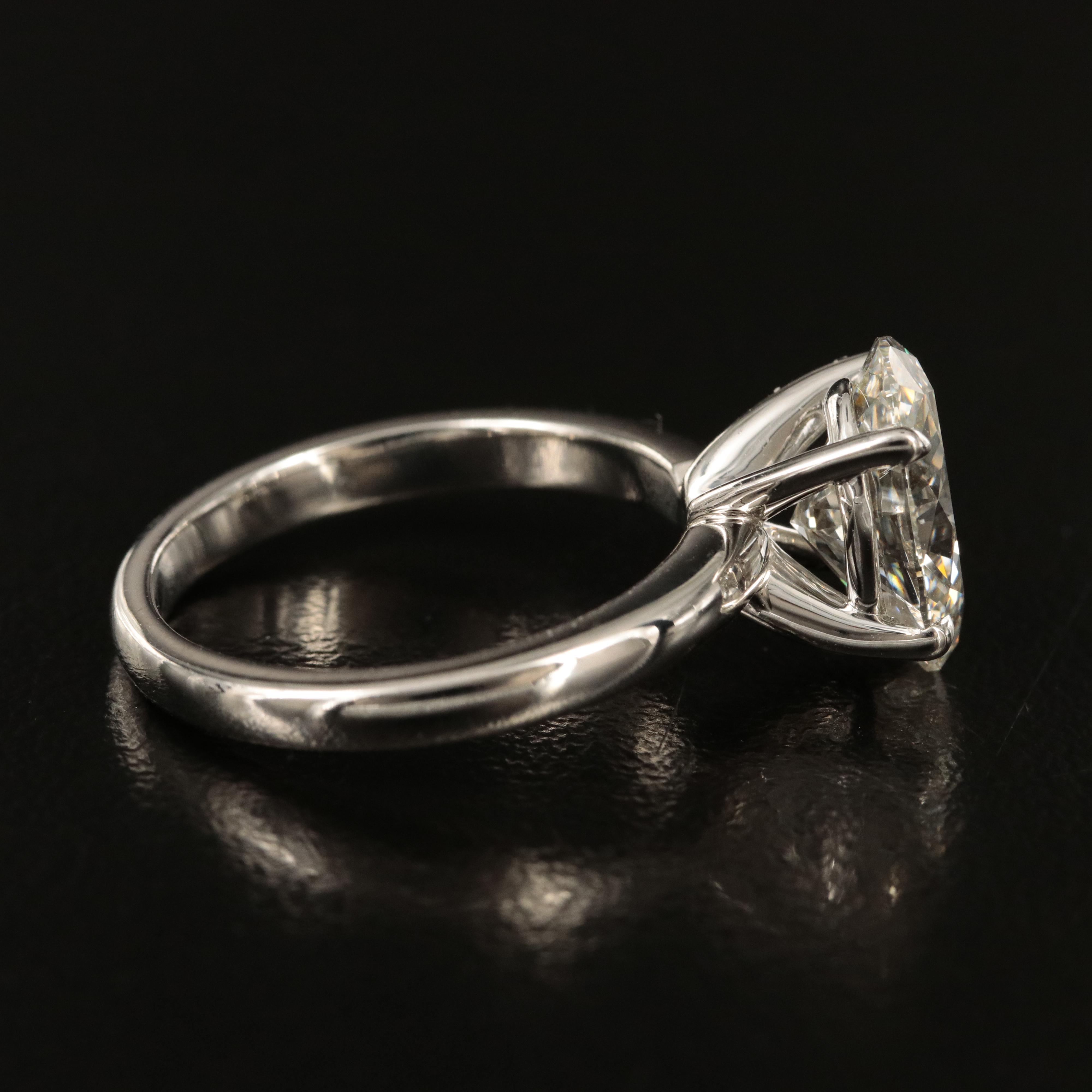 Platinum 3.17 CT Lab Grown Diamond Ring