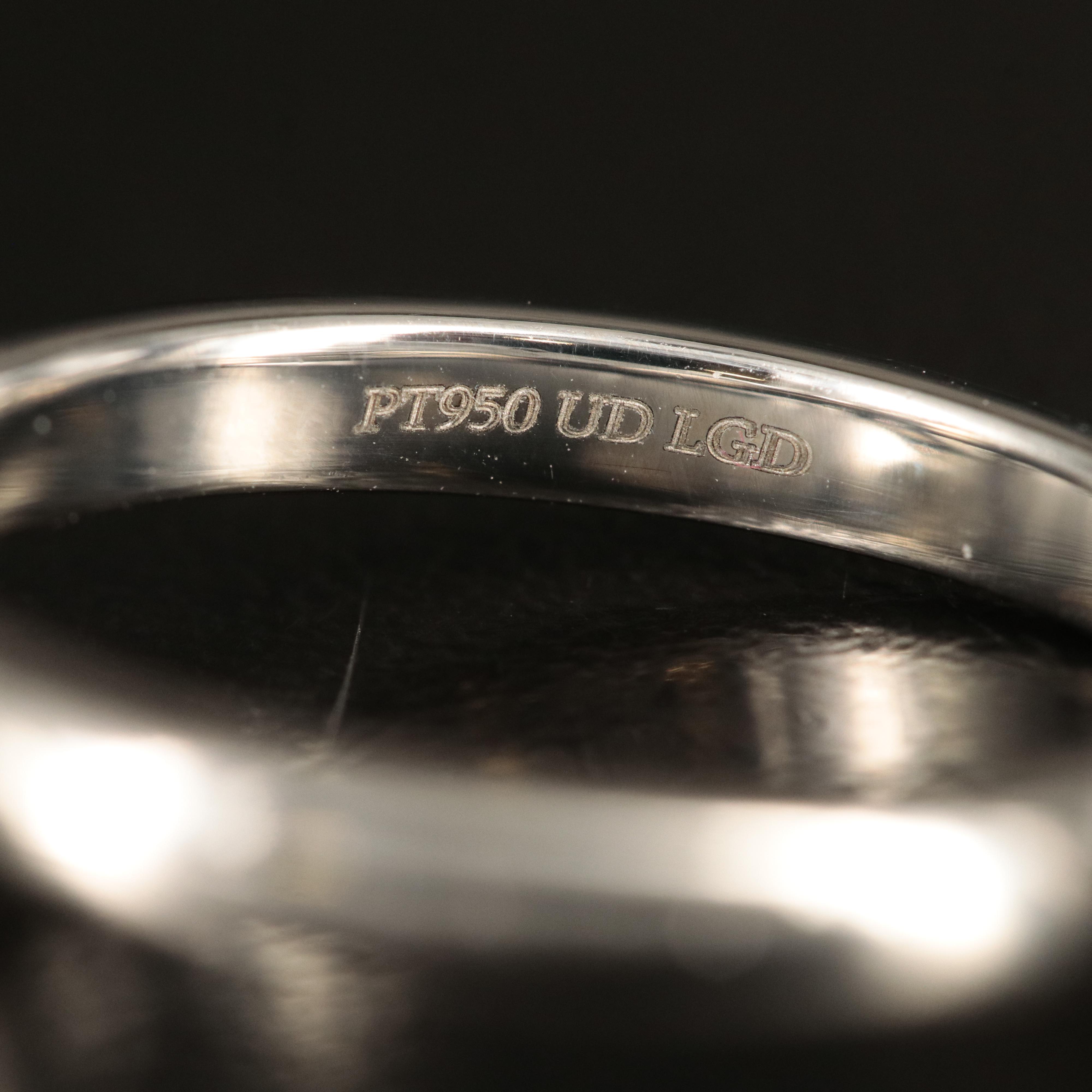 Platinum 3.17 CT Lab Grown Diamond Ring