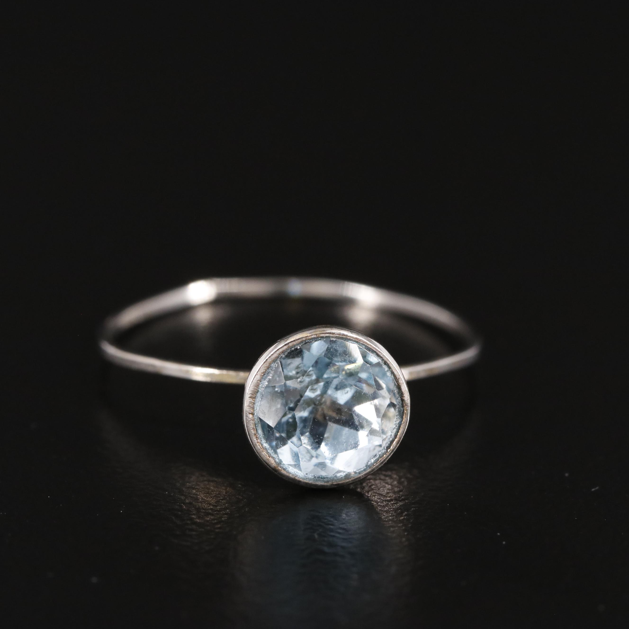 14K Blue Topaz Ring