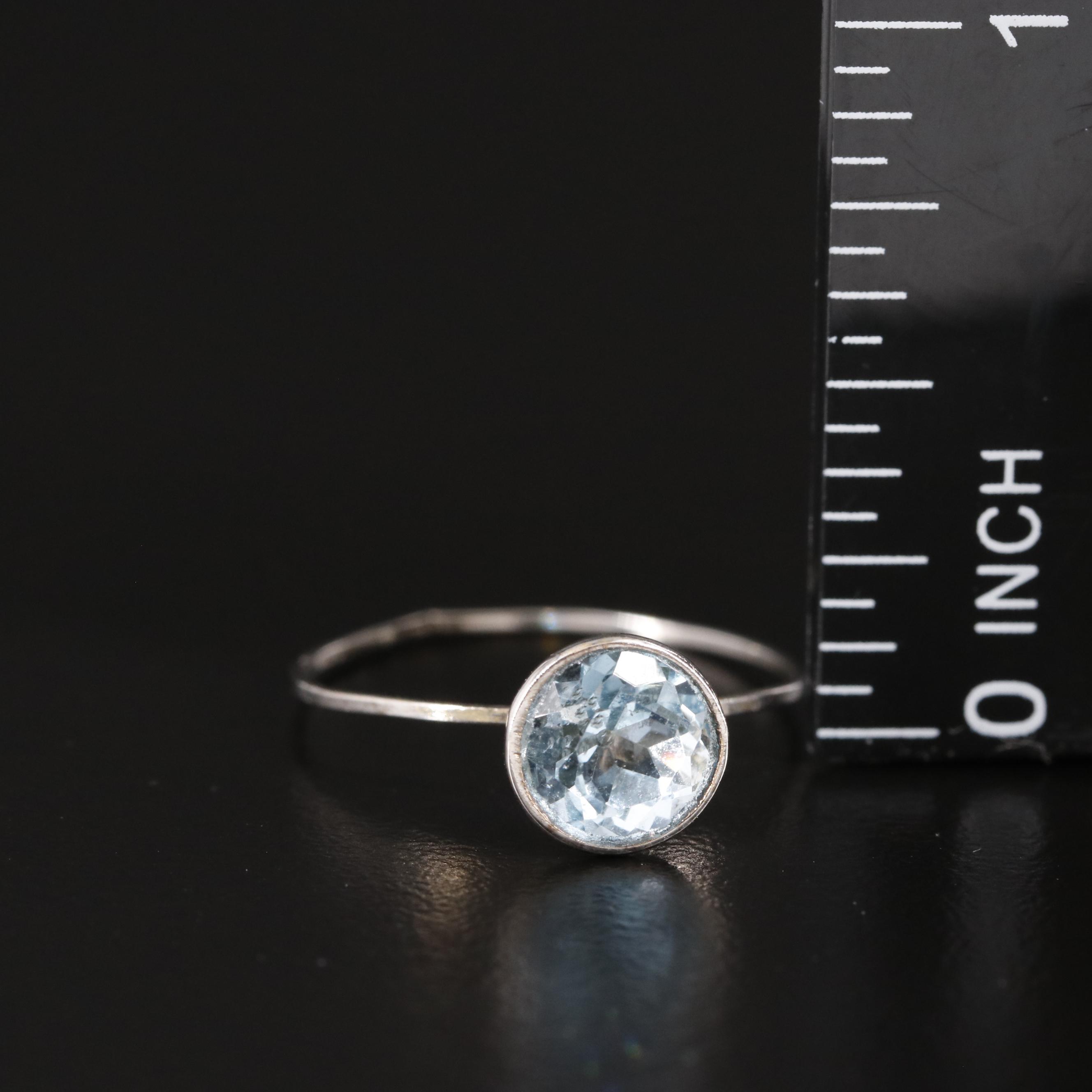 14K Blue Topaz Ring