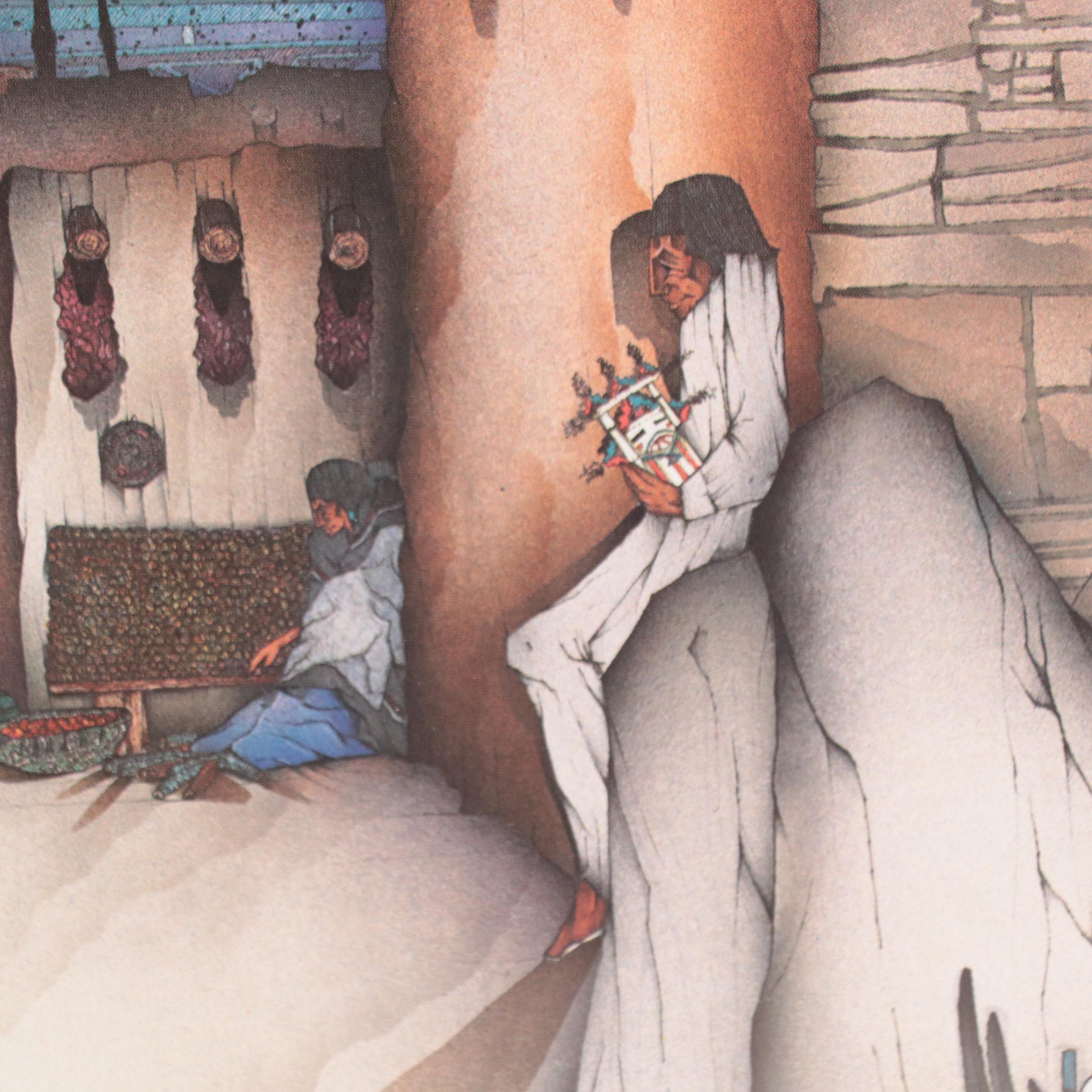 Offset Lithographs After Amado Maurilio Peña, Jr. of Native American Scene