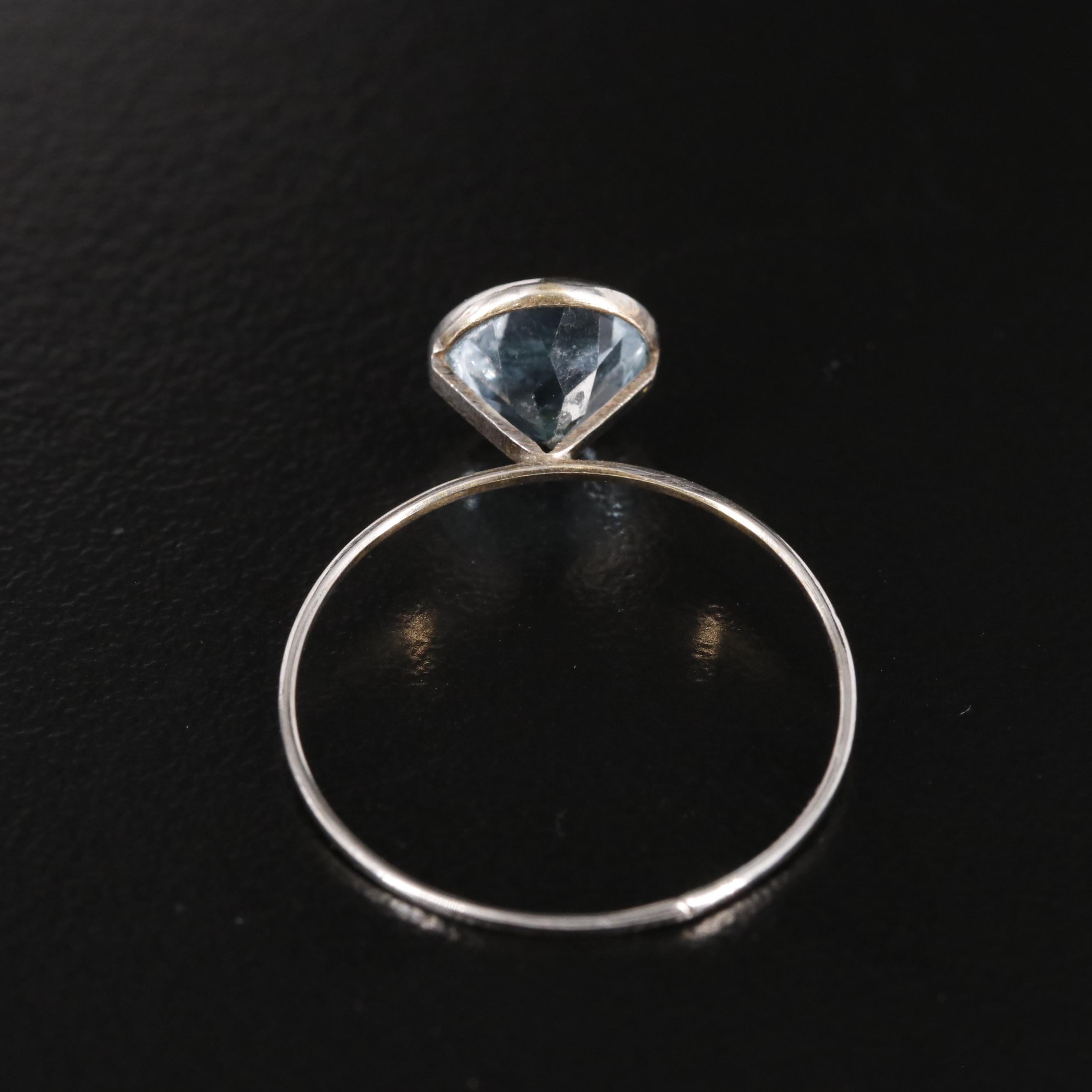 14K Blue Topaz Ring