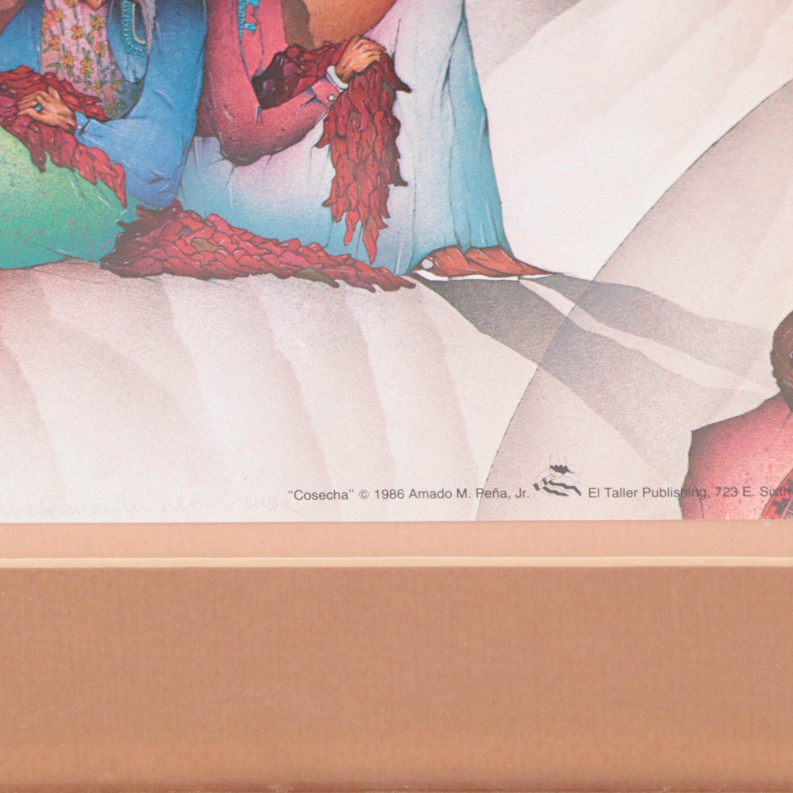 Offset Lithographs After Amado Maurilio Peña, Jr. of Native American Scene