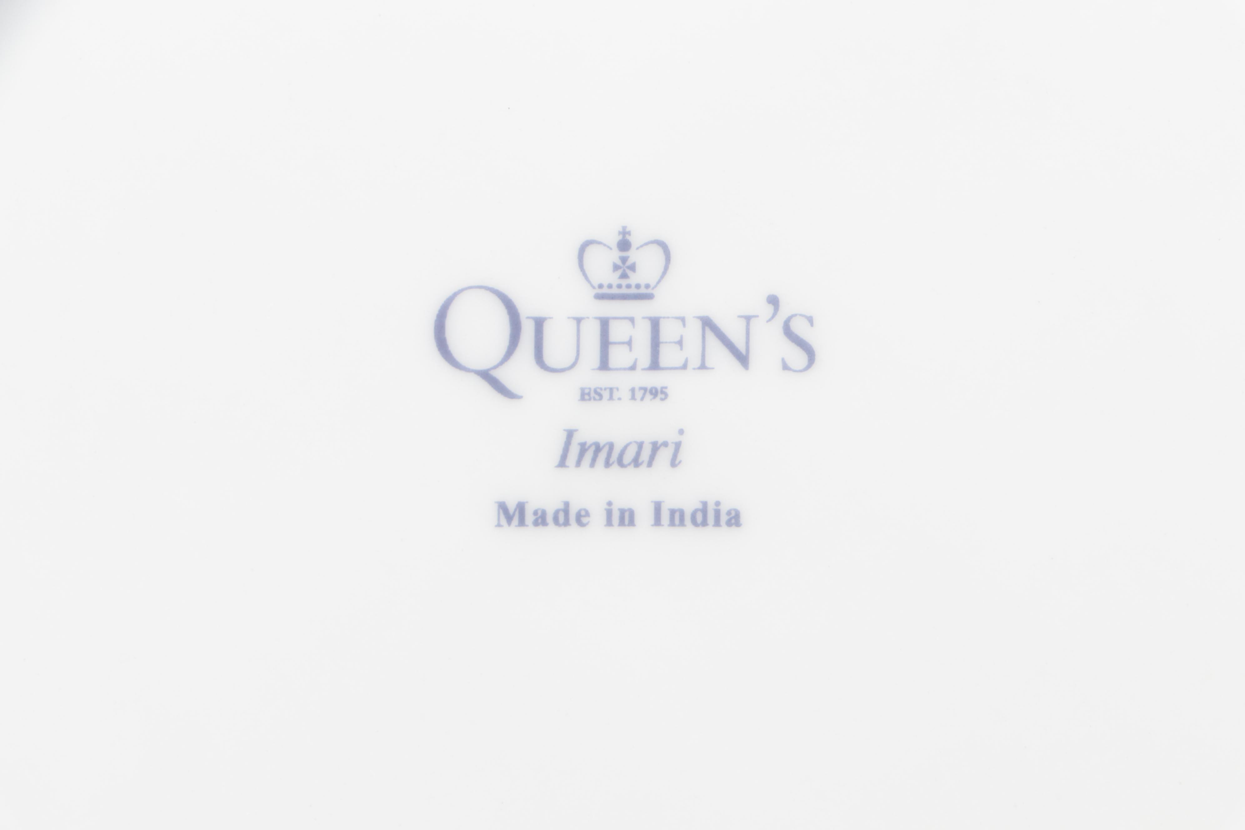 Queen's "Imari" Porcelain Dinner Plates and Salad Plates