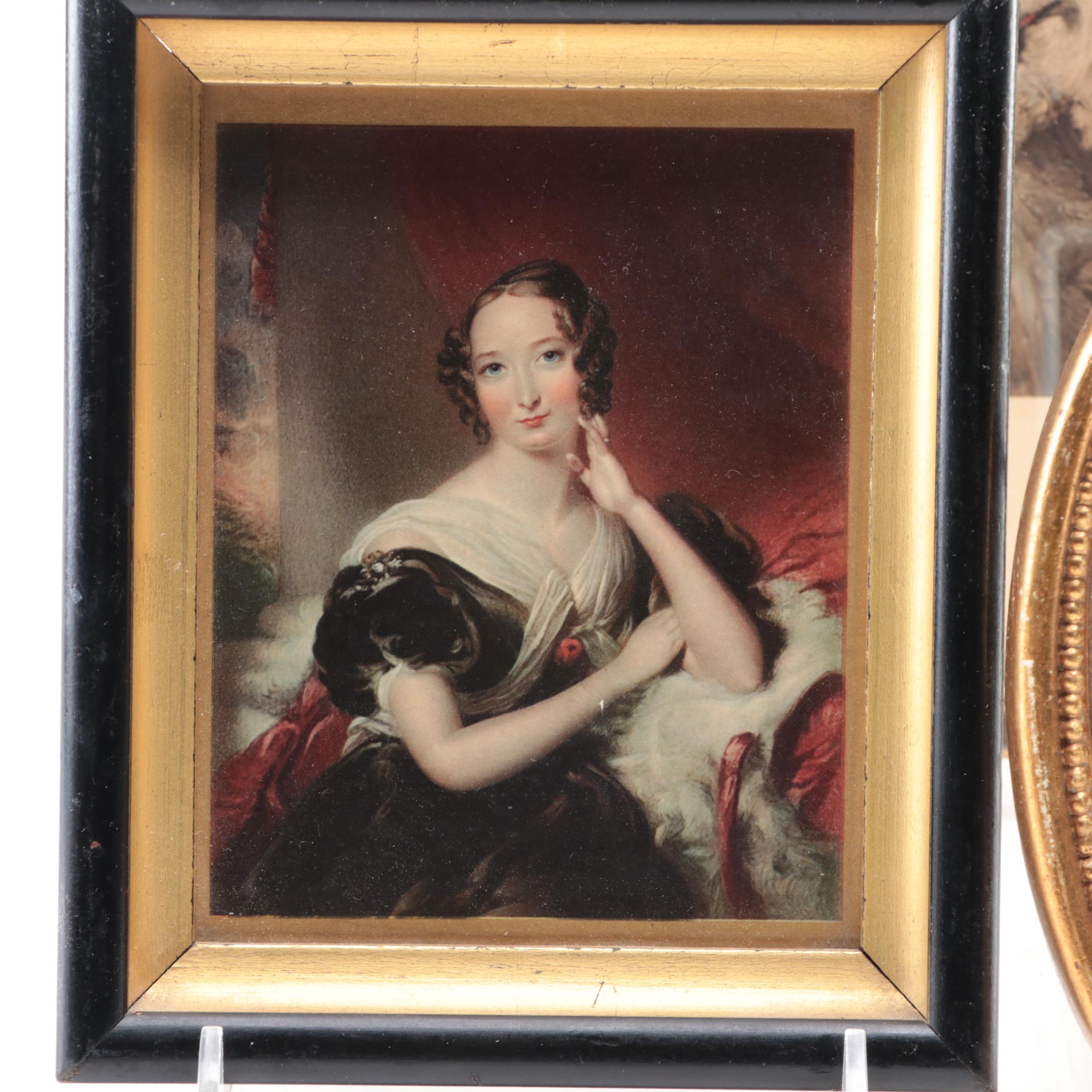 Four Framed Printed Portraits of Late 18th and Early 19th Century Ladies