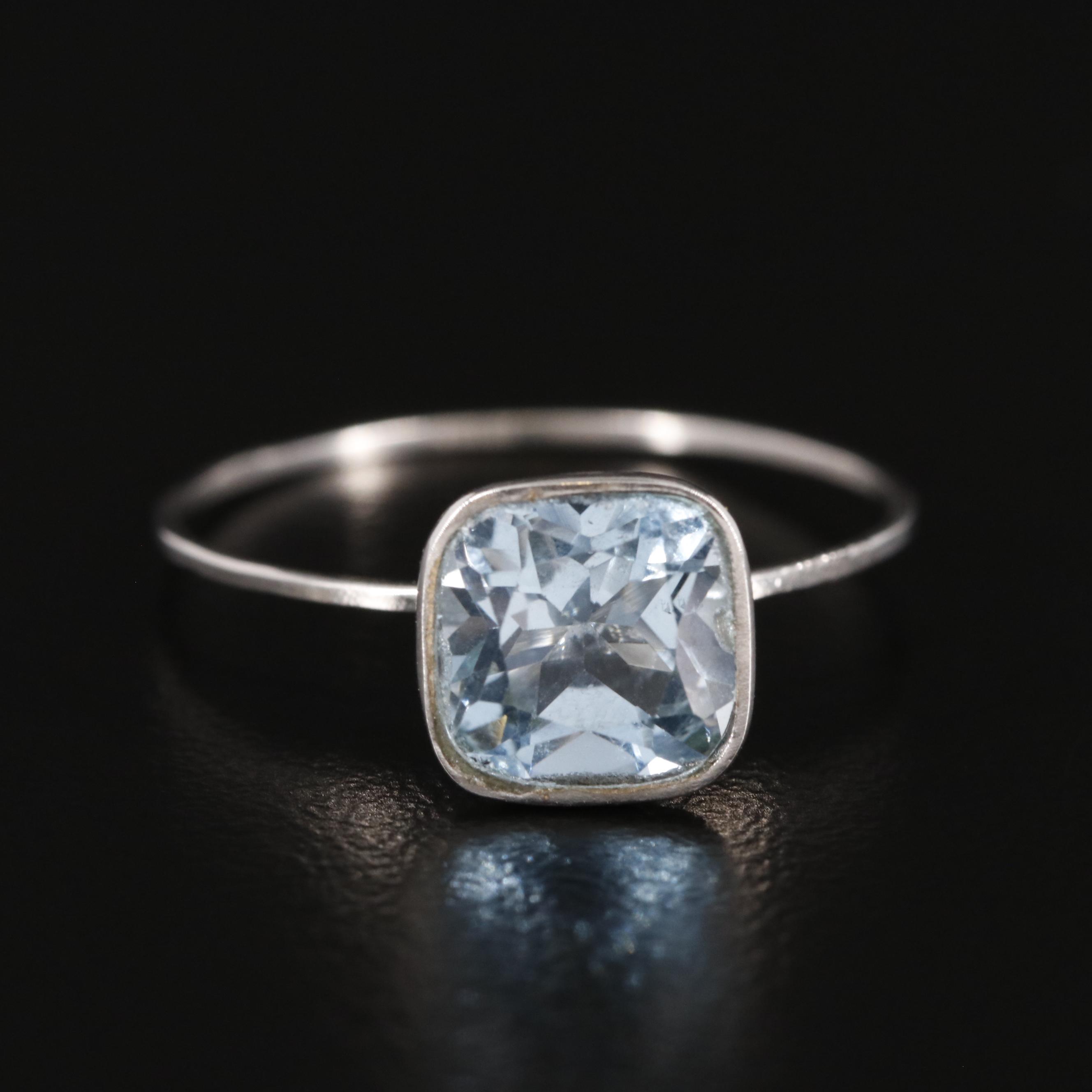14K Blue Topaz Ring