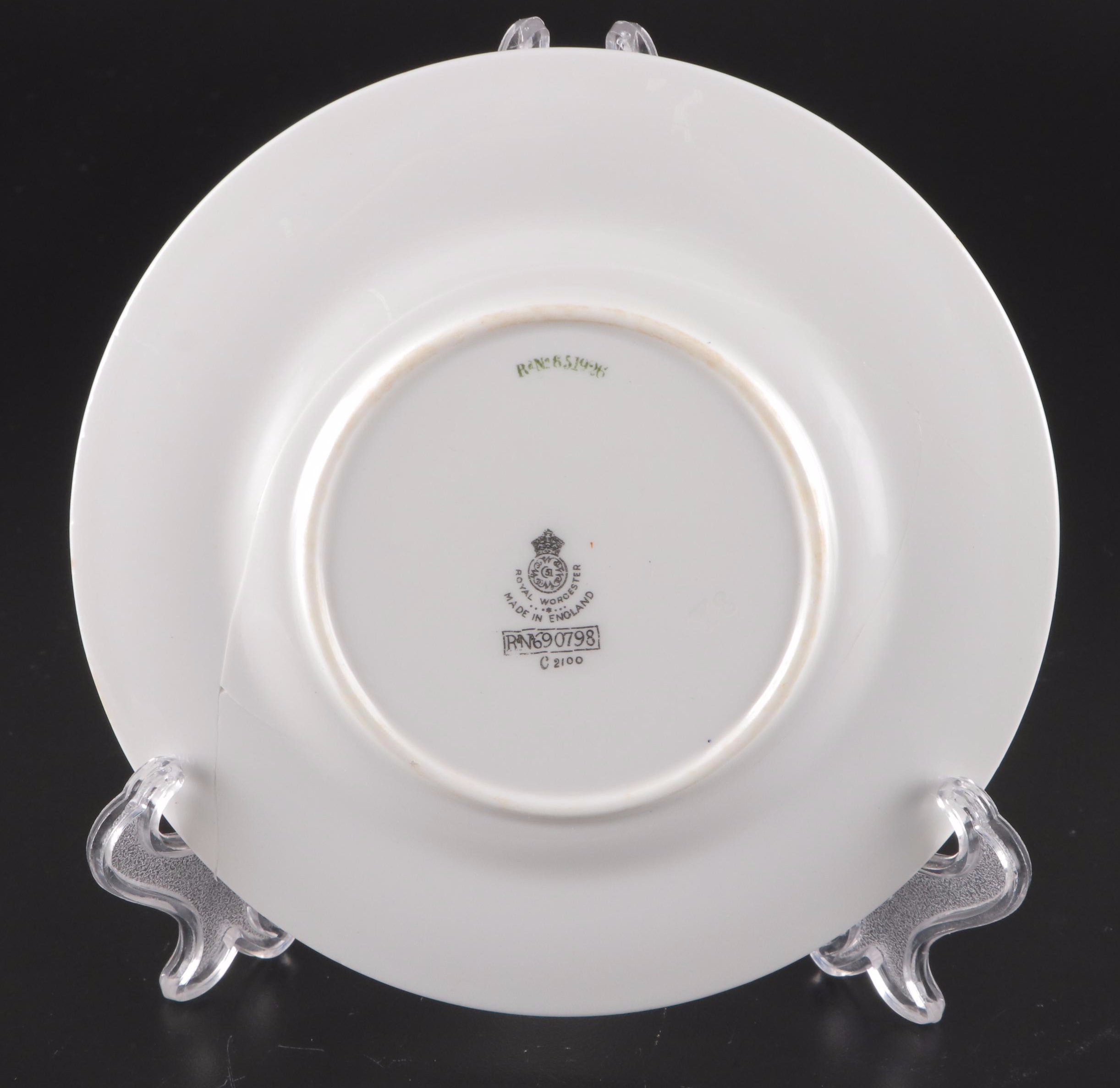 Royal Worcester Porcelain Dinnerware, Early 20th Century
