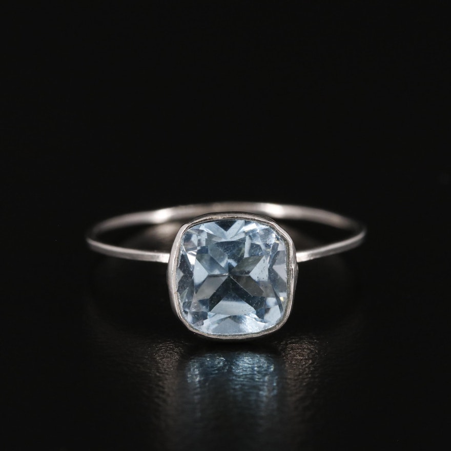 14K Blue Topaz Ring