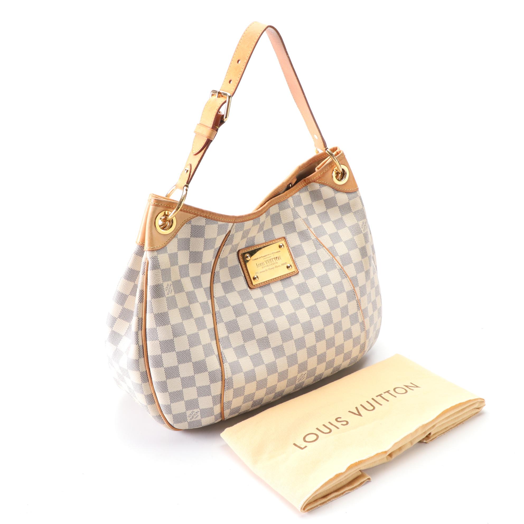 Louis Vuitton Inventeur Galliera in Damier Azur Canvas and Leather