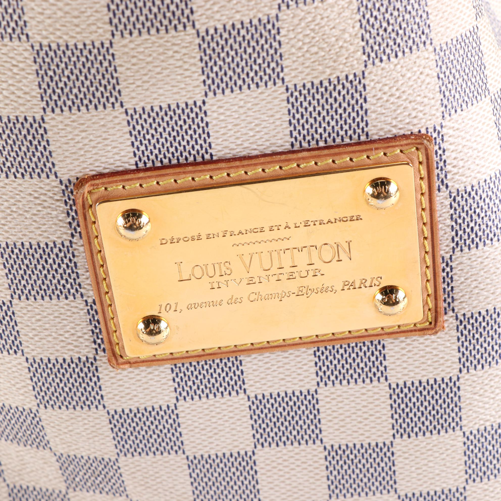Louis Vuitton Inventeur Galliera in Damier Azur Canvas and Leather