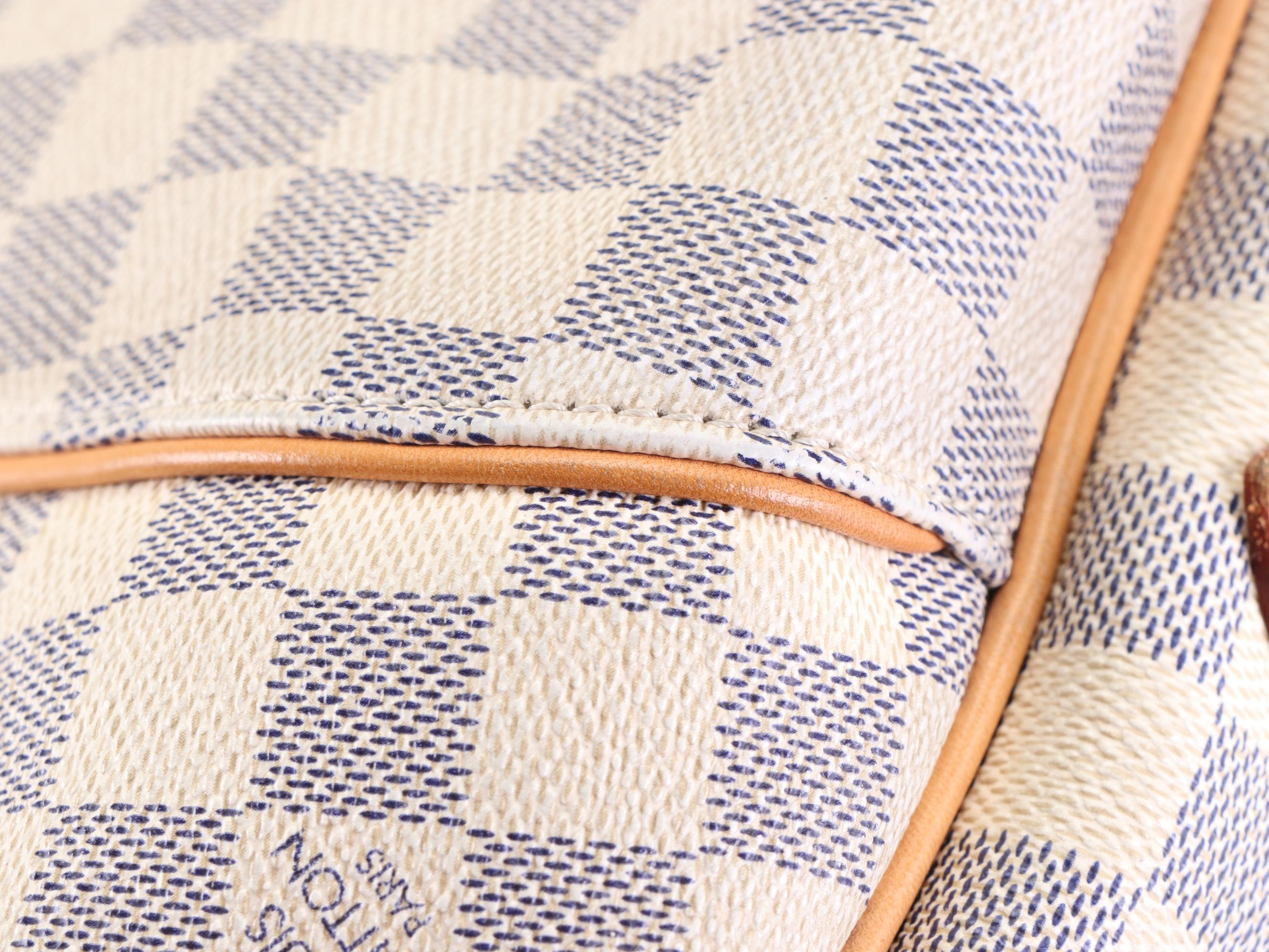 Louis Vuitton Inventeur Galliera in Damier Azur Canvas and Leather