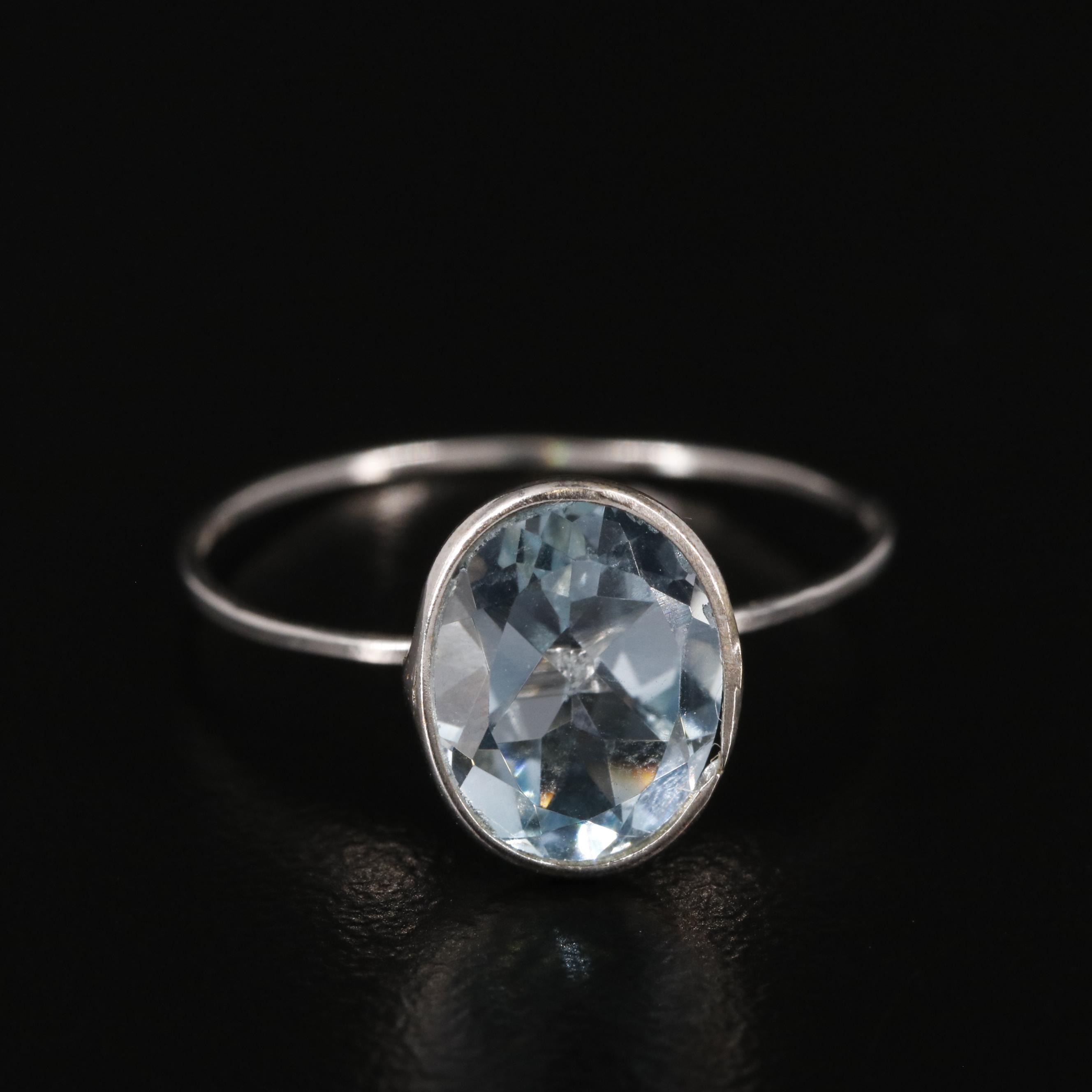 14K Blue Topaz Ring