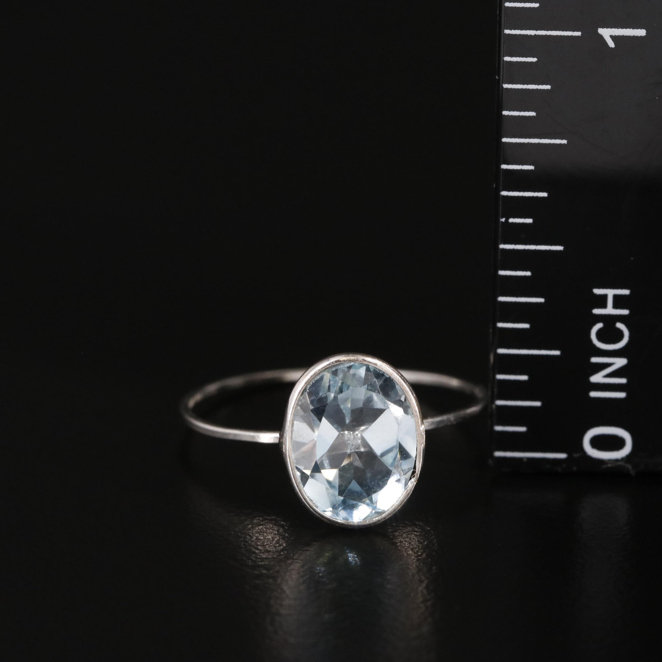 14K Blue Topaz Ring