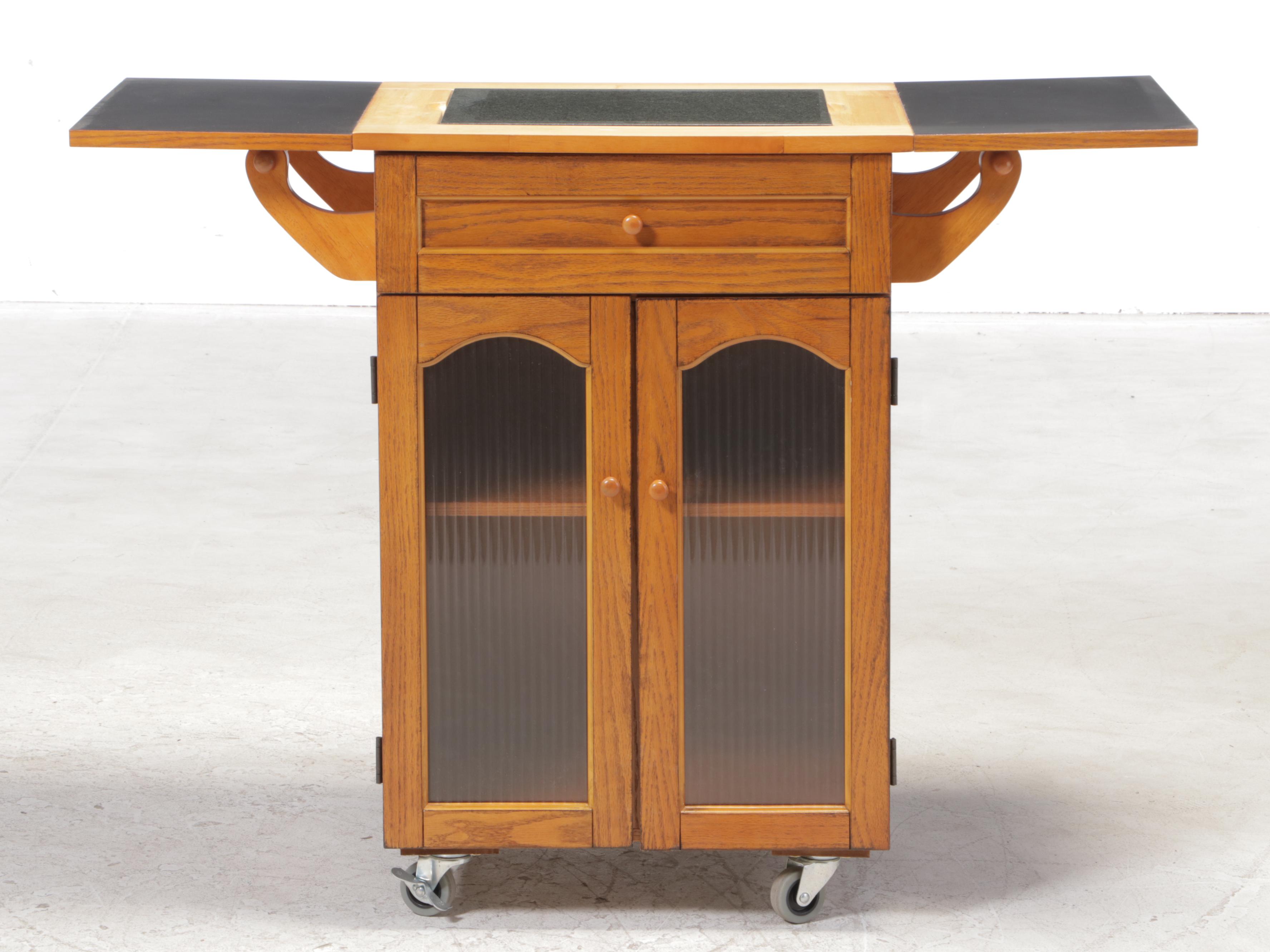 Flip-Top Rolling Kitchen Cart