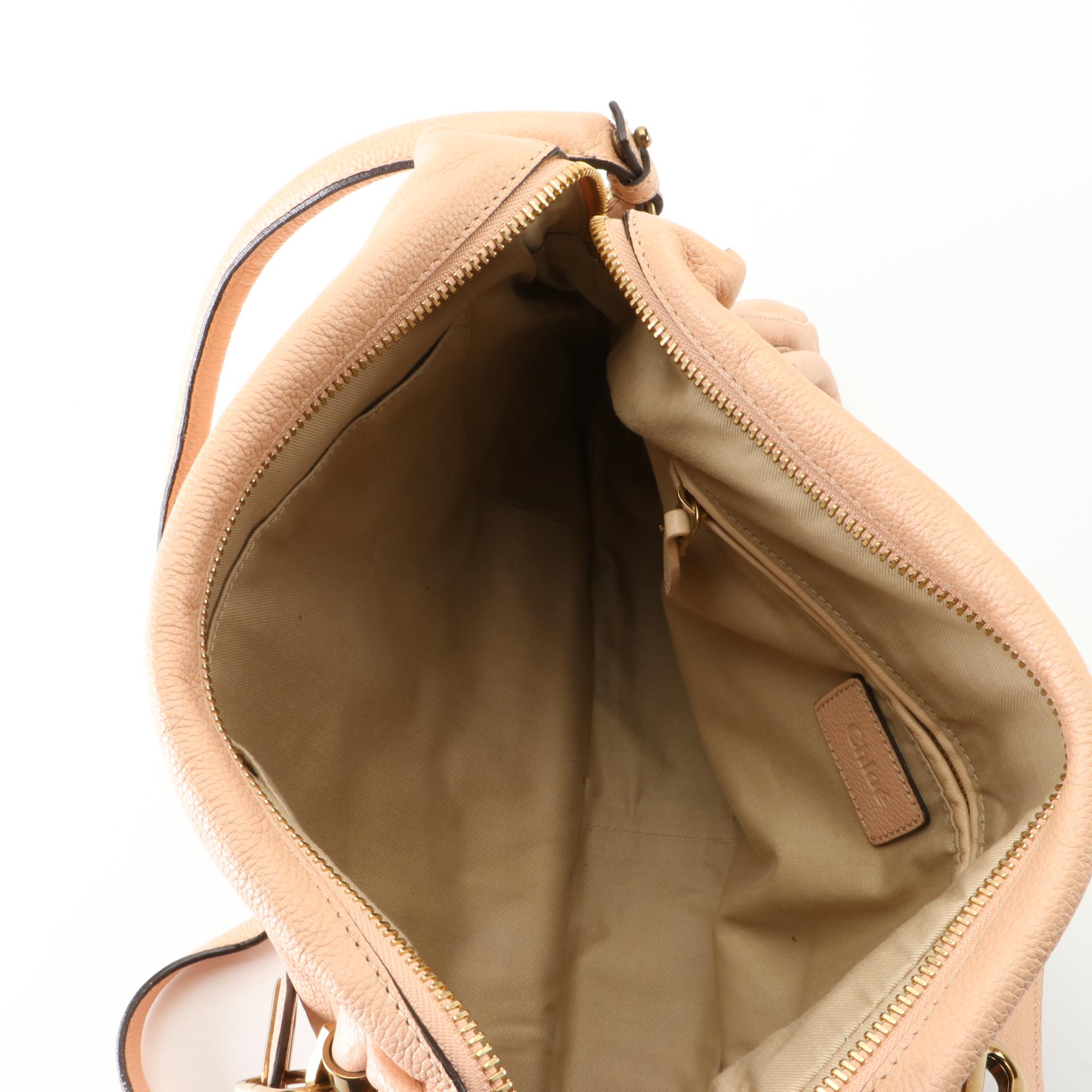 Chloé Large Paraty Two-Way Bag in Calfskin Leather w/Shoulder Strap