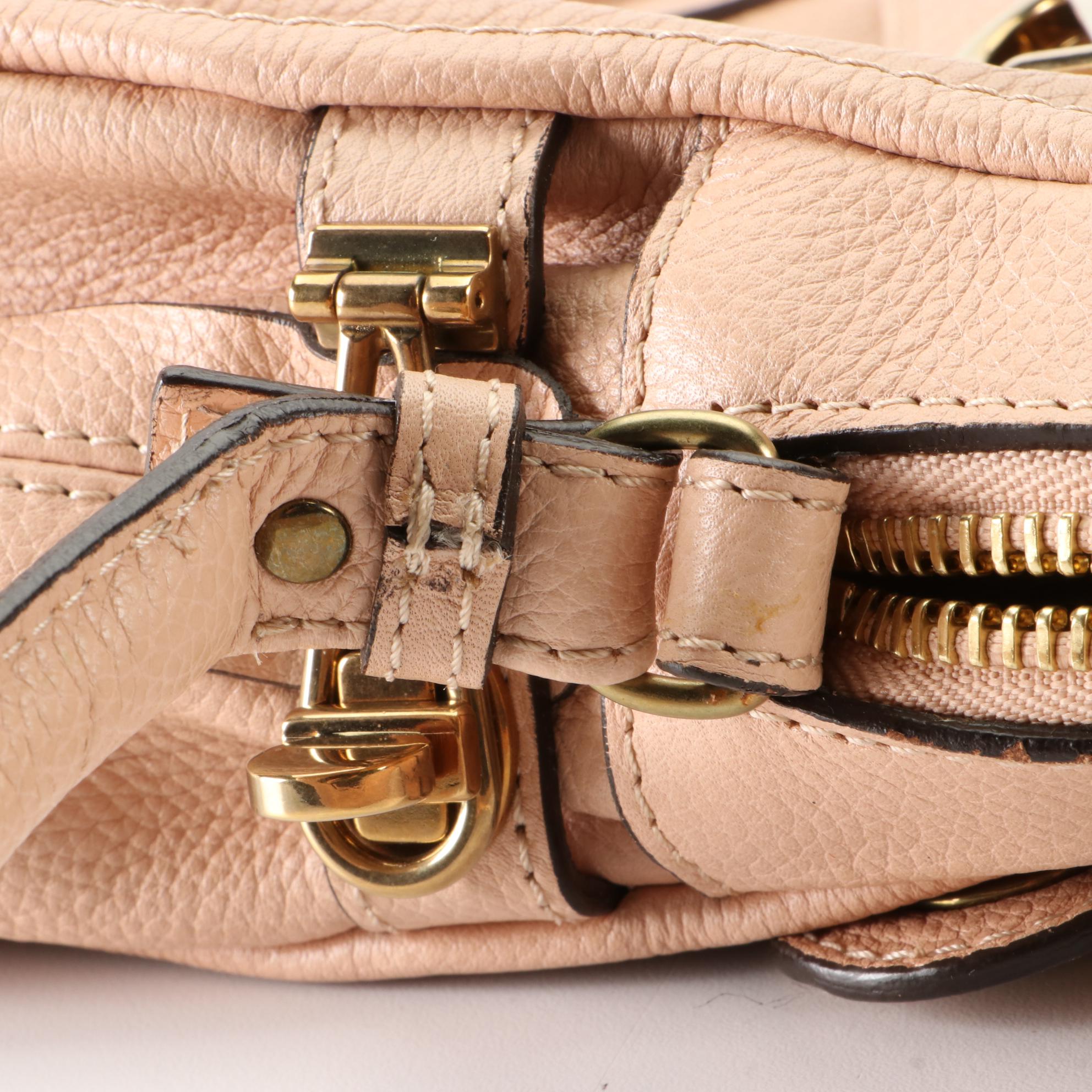 Chloé Large Paraty Two-Way Bag in Calfskin Leather w/Shoulder Strap