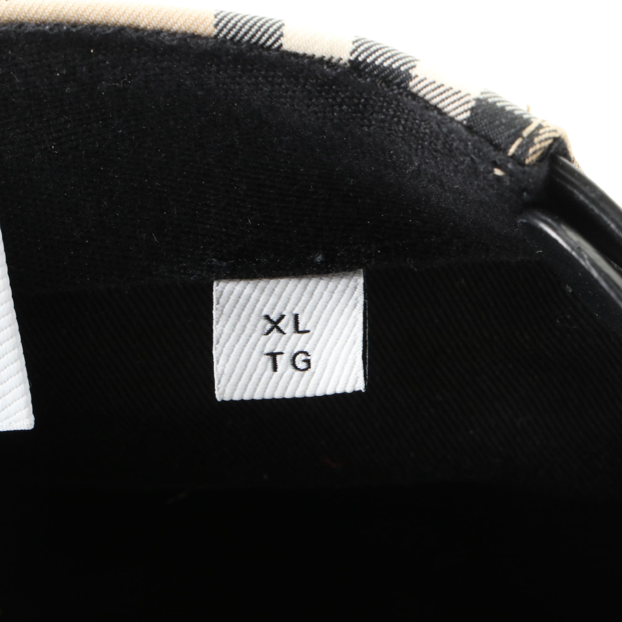 Burberry Baseball Cap in Nova Check Gabardine with Black Leather Trim