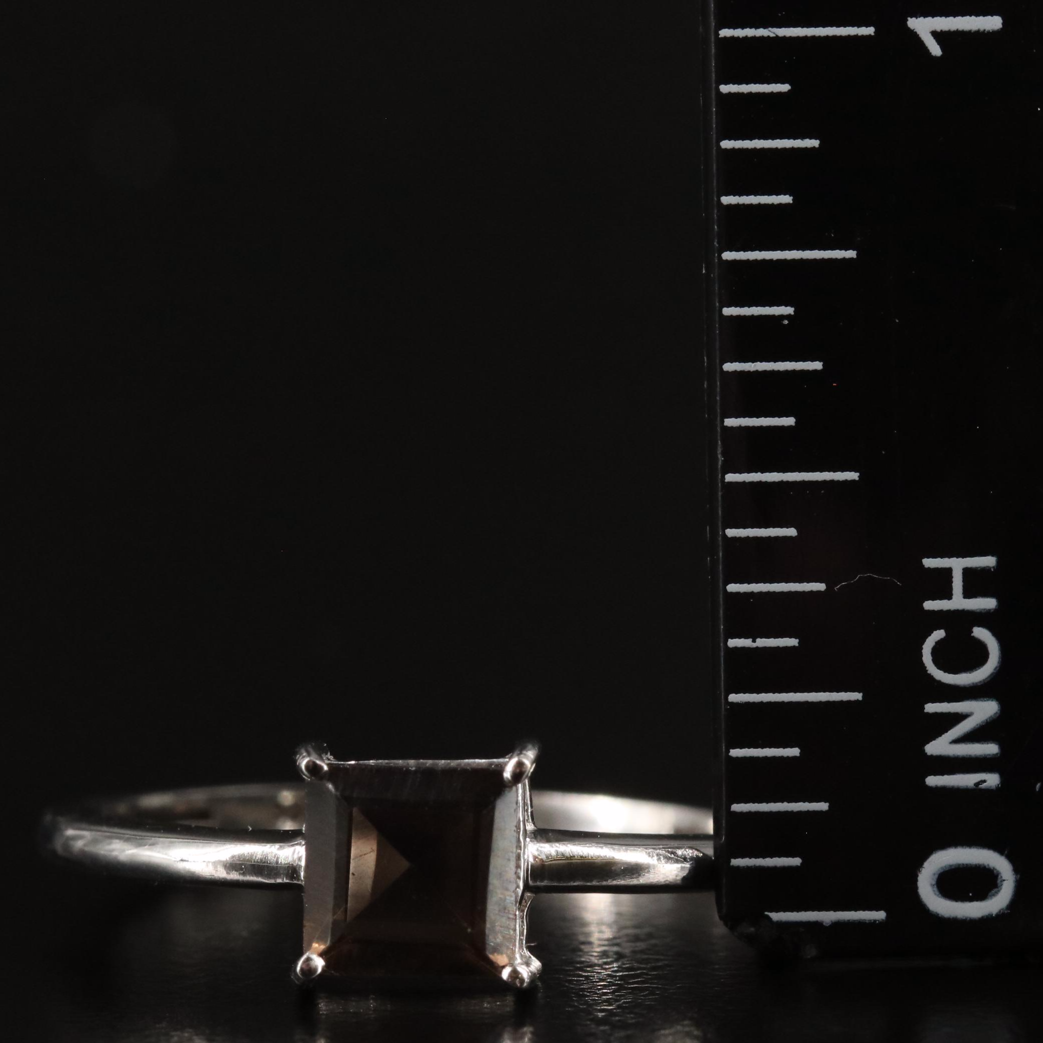 Sterling Smoky Quartz Ring
