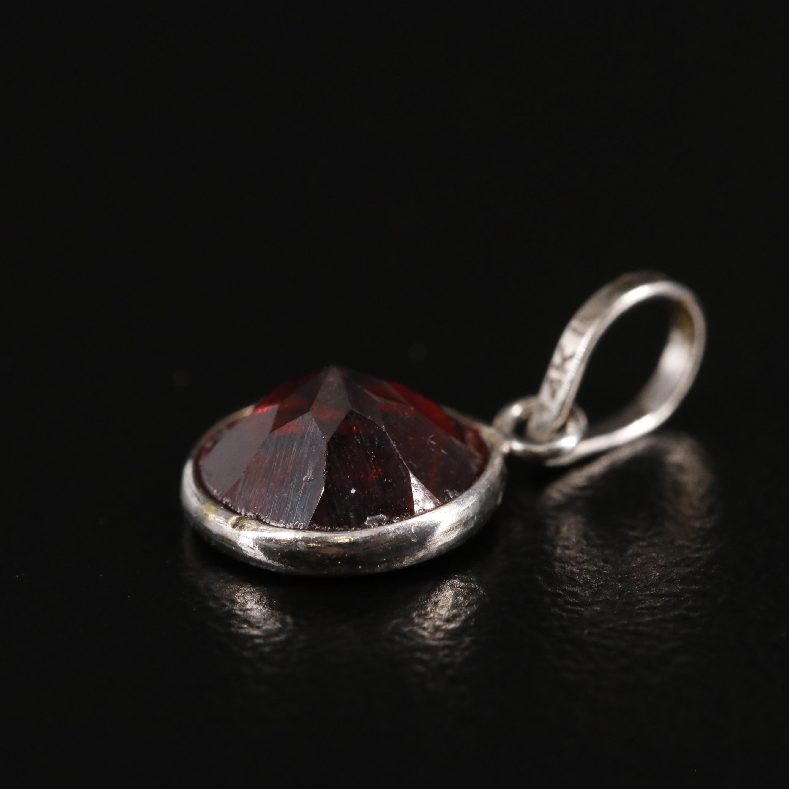 14K Garnet Pendant