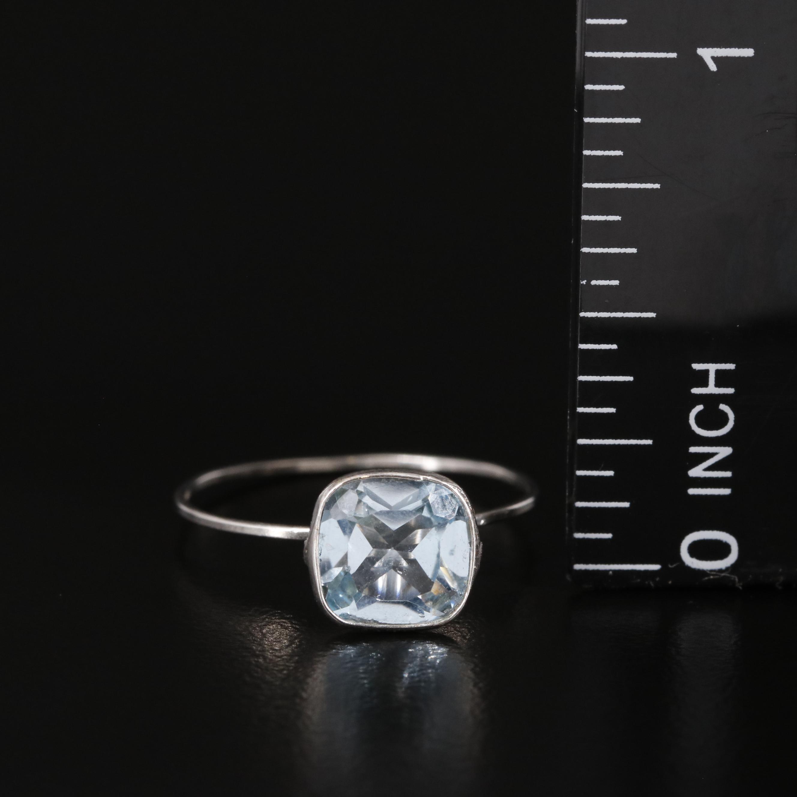 14K Blue Topaz Ring