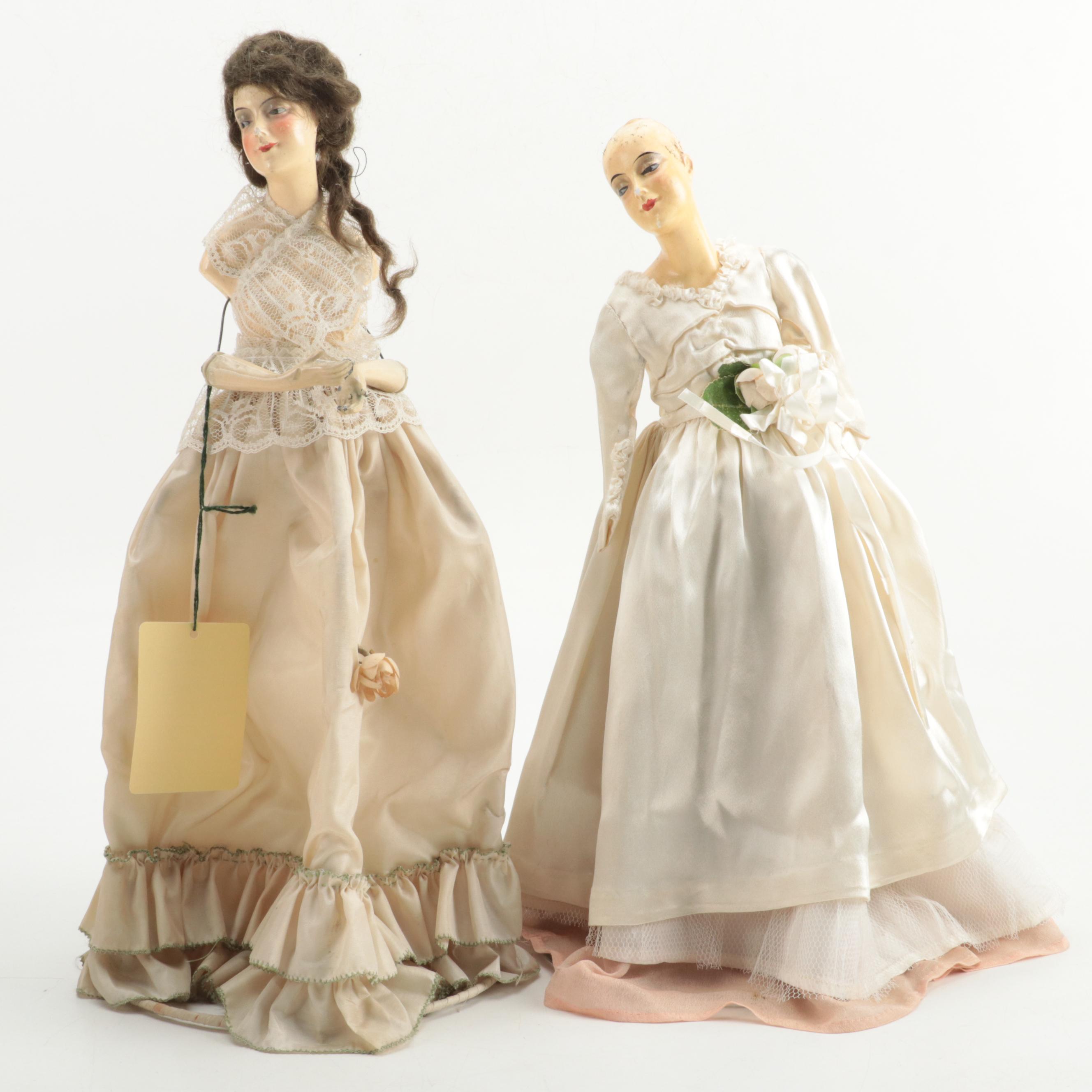 Munzerlite and Other Boudoir Doll Lamps, Early to Mid-20th Century