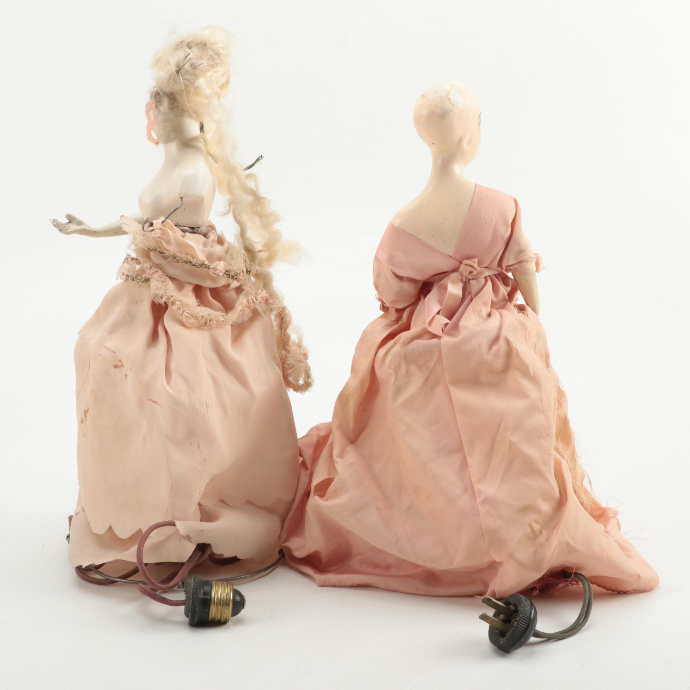 Munzerlite and Other Boudoir Doll Lamps, Early to Mid-20th Century