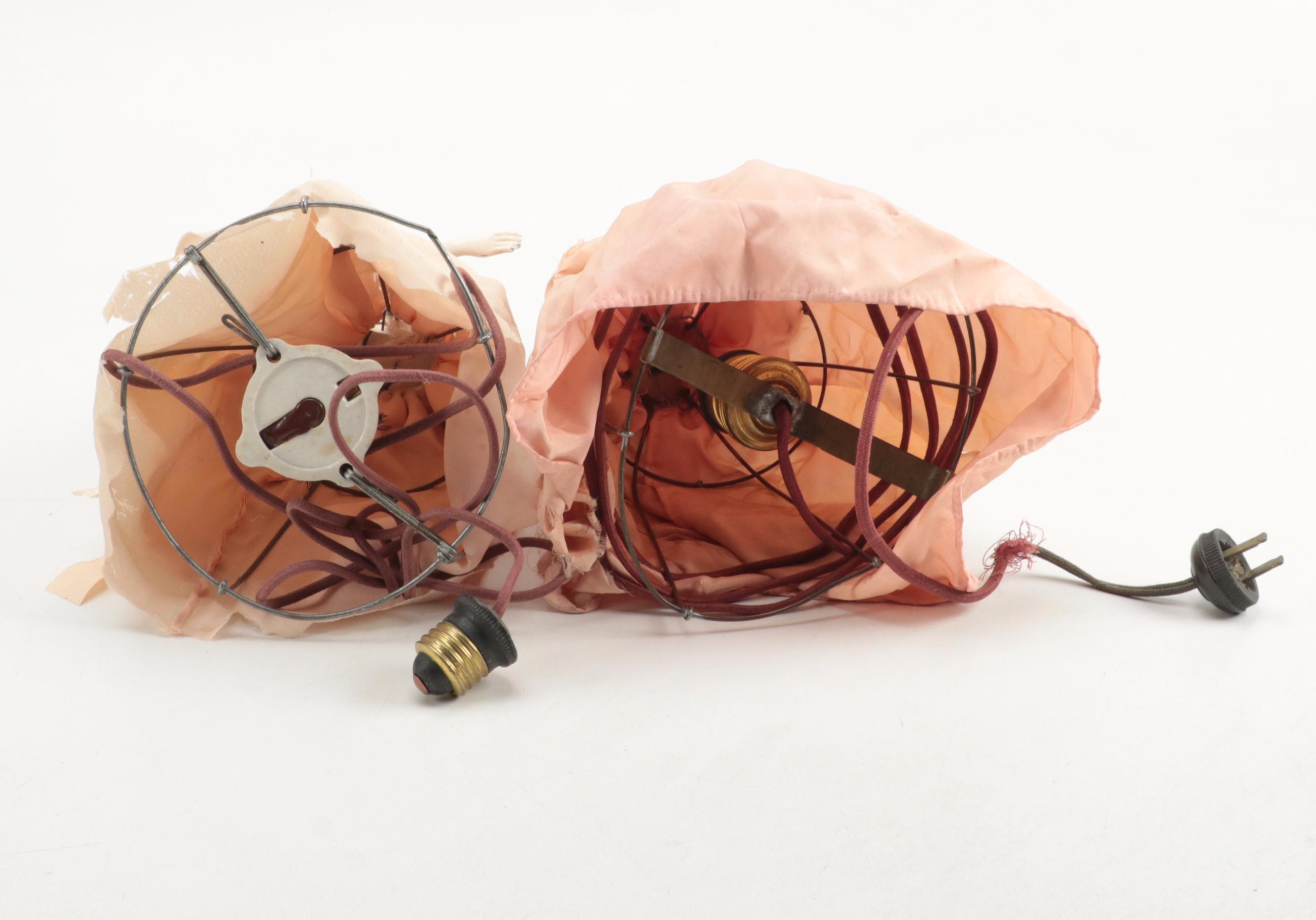 Munzerlite and Other Boudoir Doll Lamps, Early to Mid-20th Century