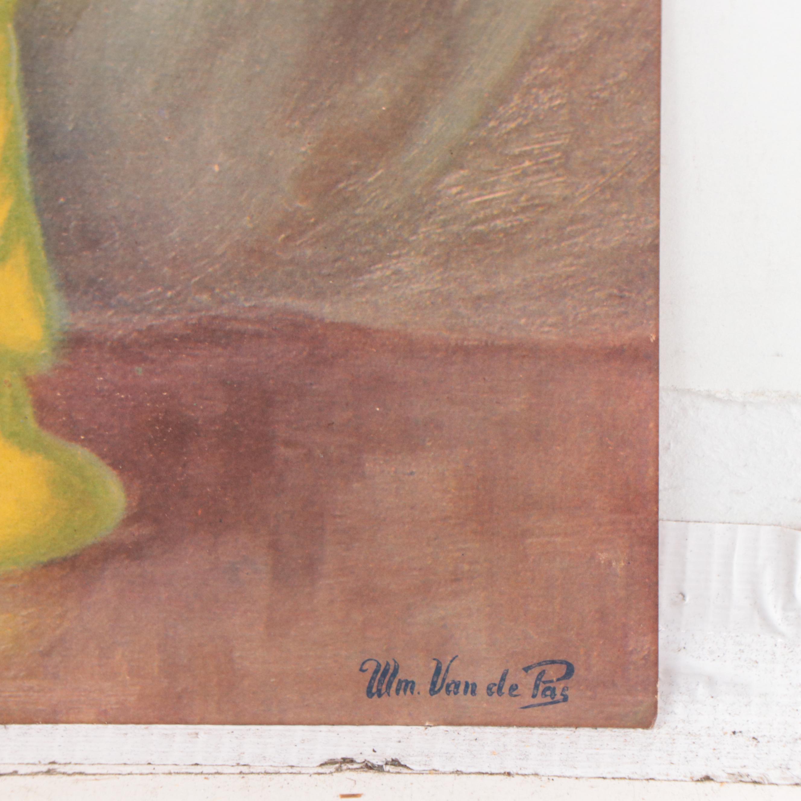 Collotype After William Van de Pas of Floral Arrangement, Mid-20th Century