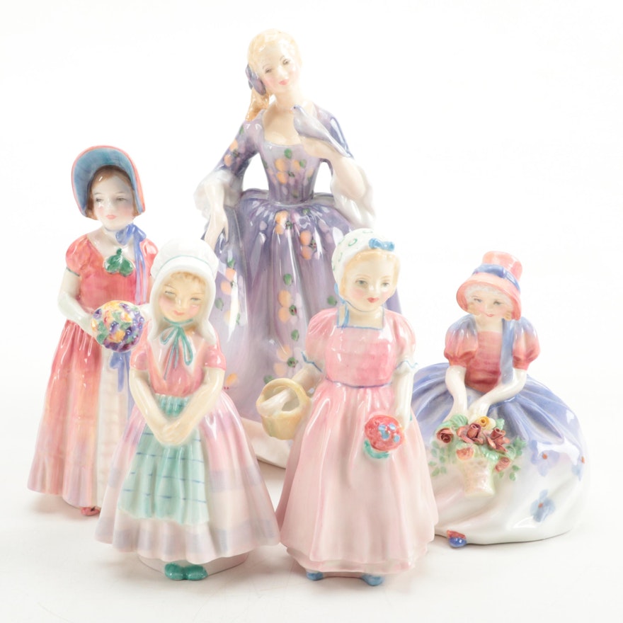 Royal Doulton "Tootles", "Tinkle Bell", and Other Porcelain Figurines