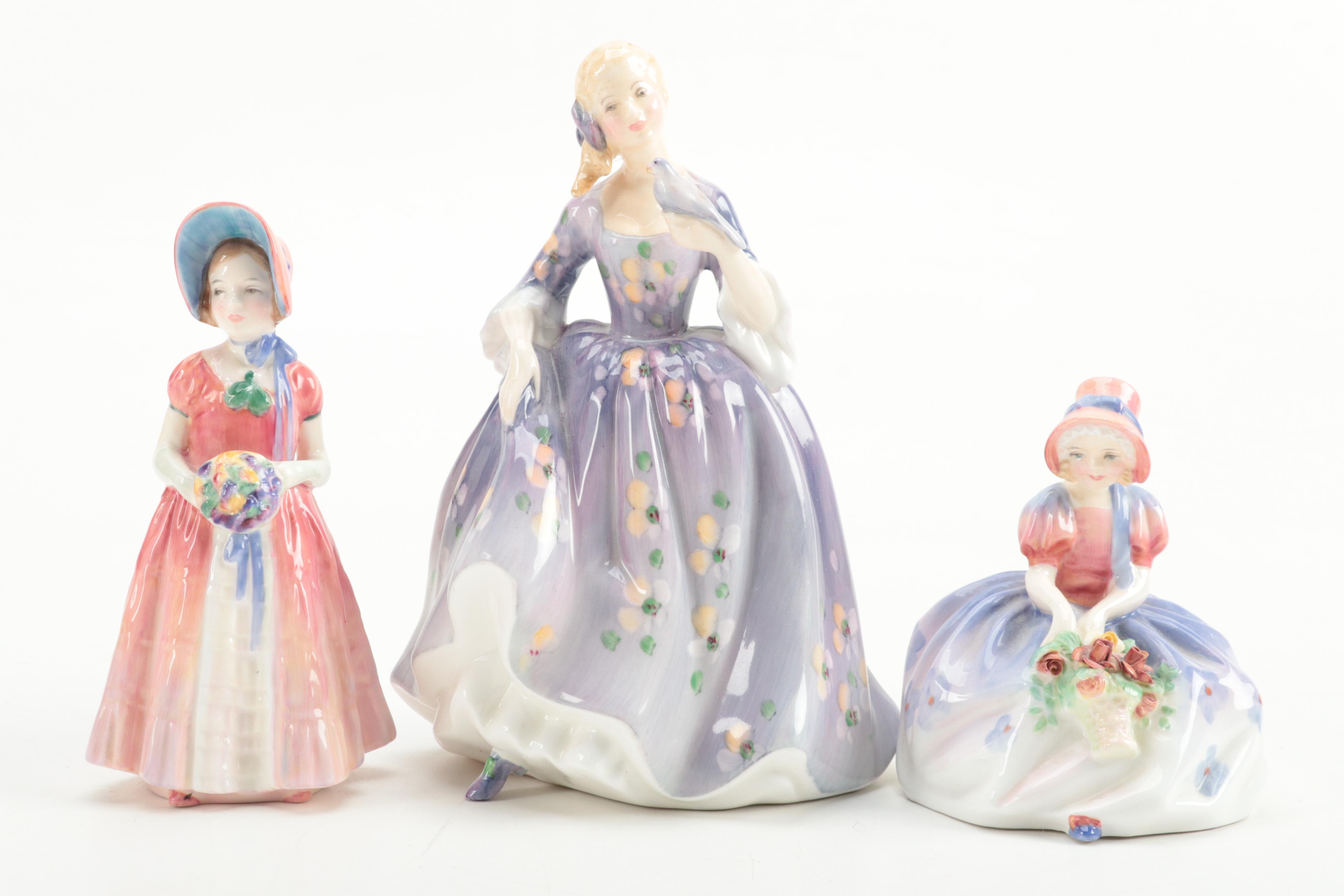 Royal Doulton "Tootles", "Tinkle Bell", and Other Porcelain Figurines