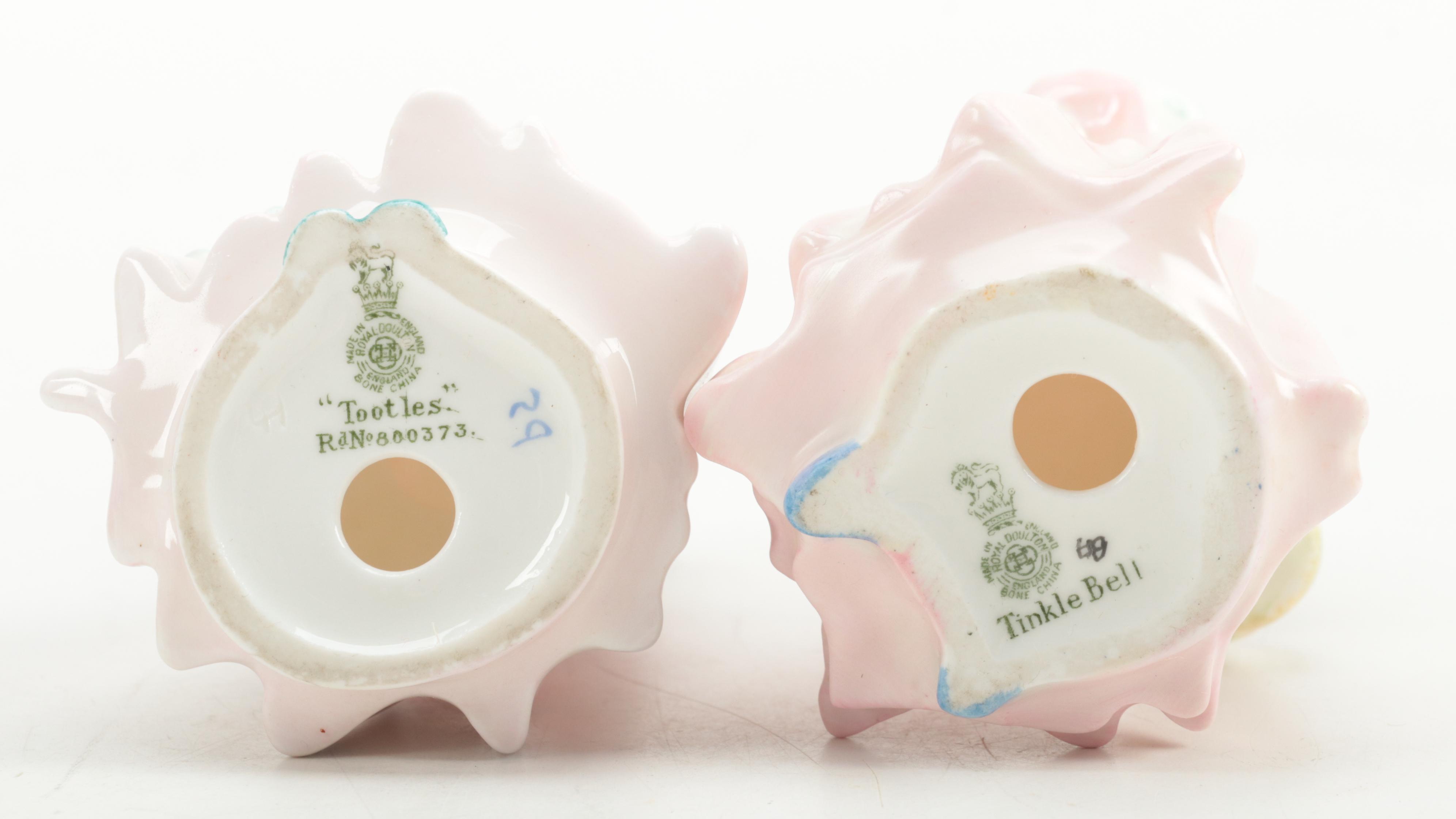 Royal Doulton "Tootles", "Tinkle Bell", and Other Porcelain Figurines