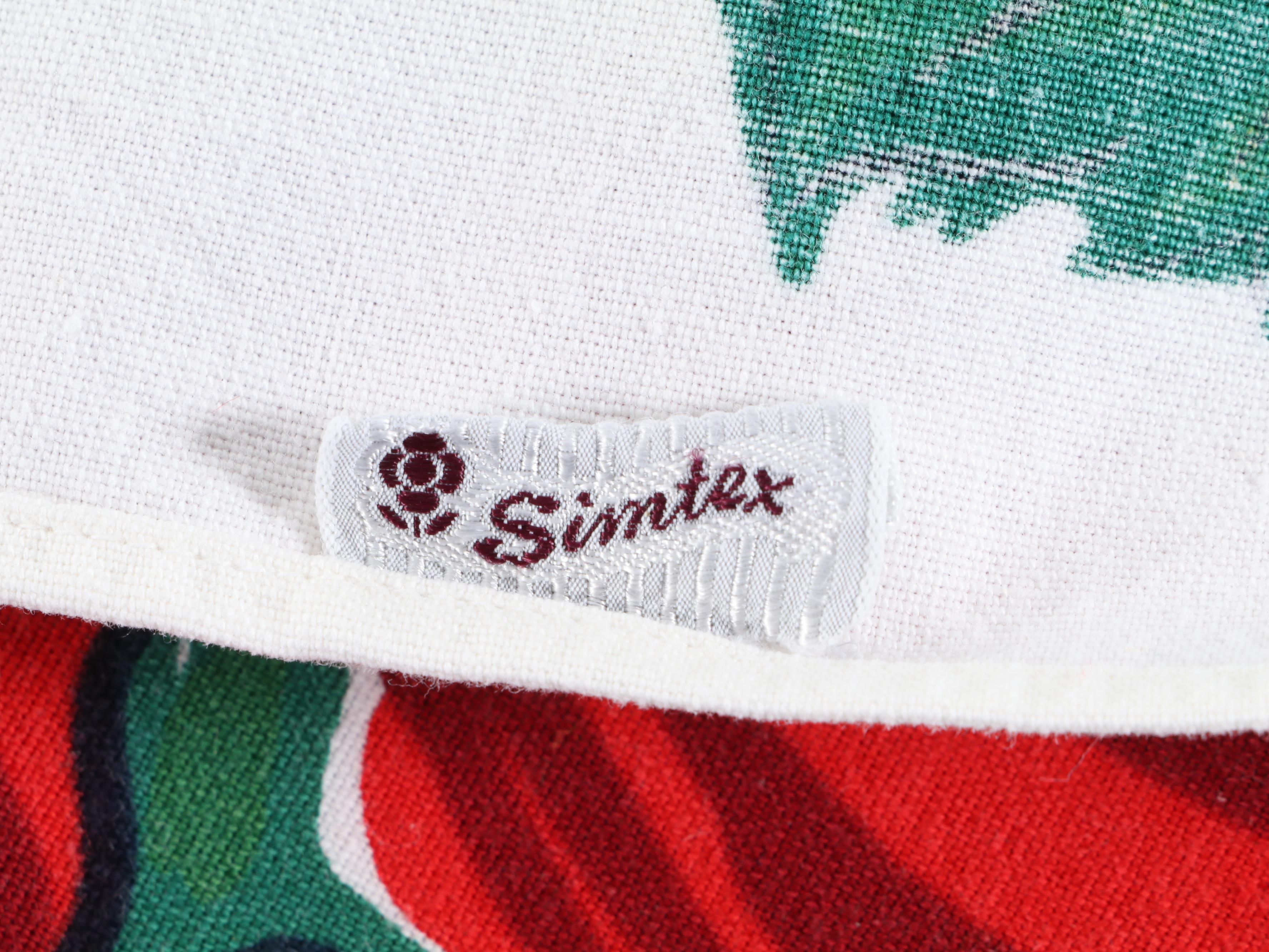 California Hand Prints Red Floral Tablecloth with Other Table Linens, Trim