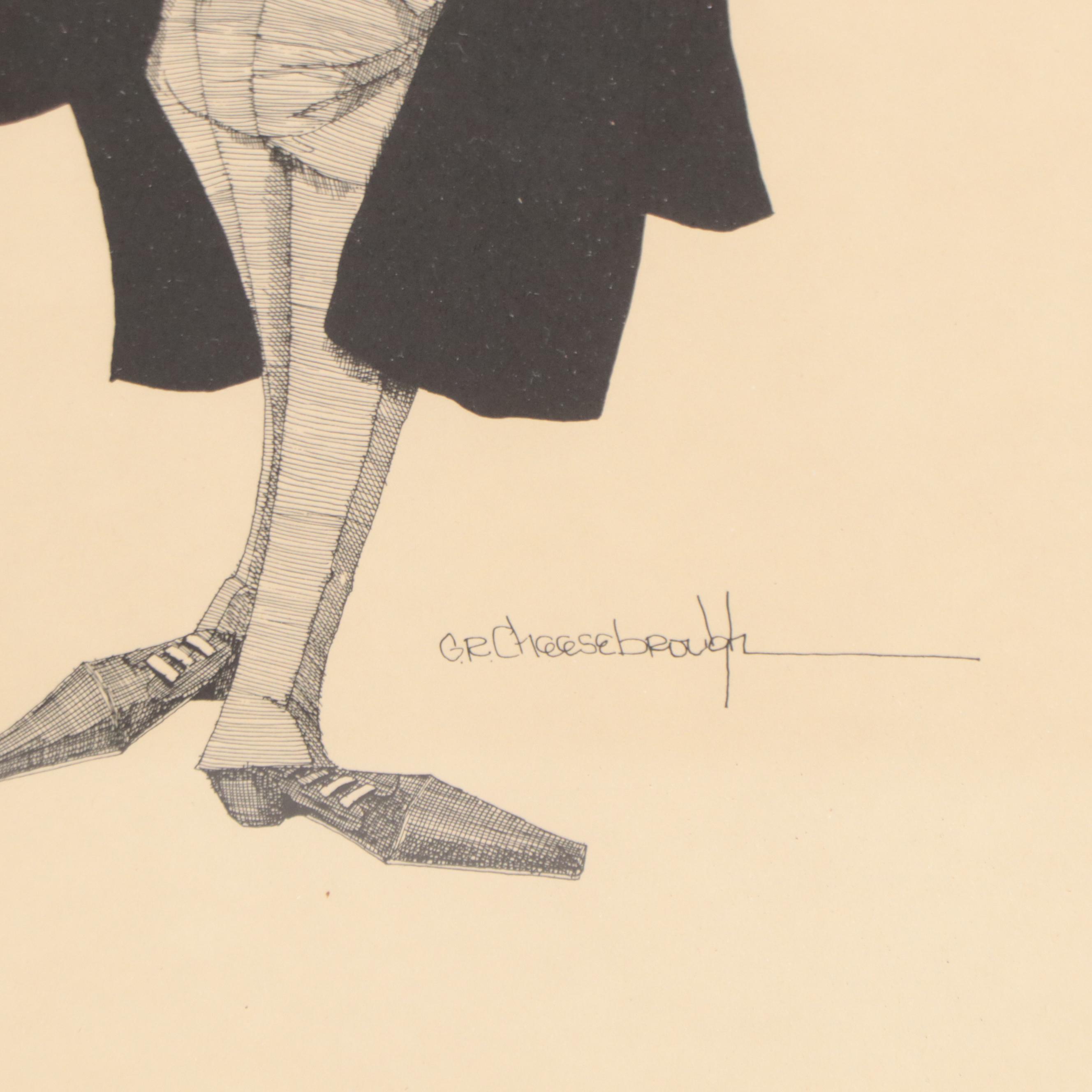 Lithographs After G.R. Cheesebrough of Barristers, Mid-20th Century