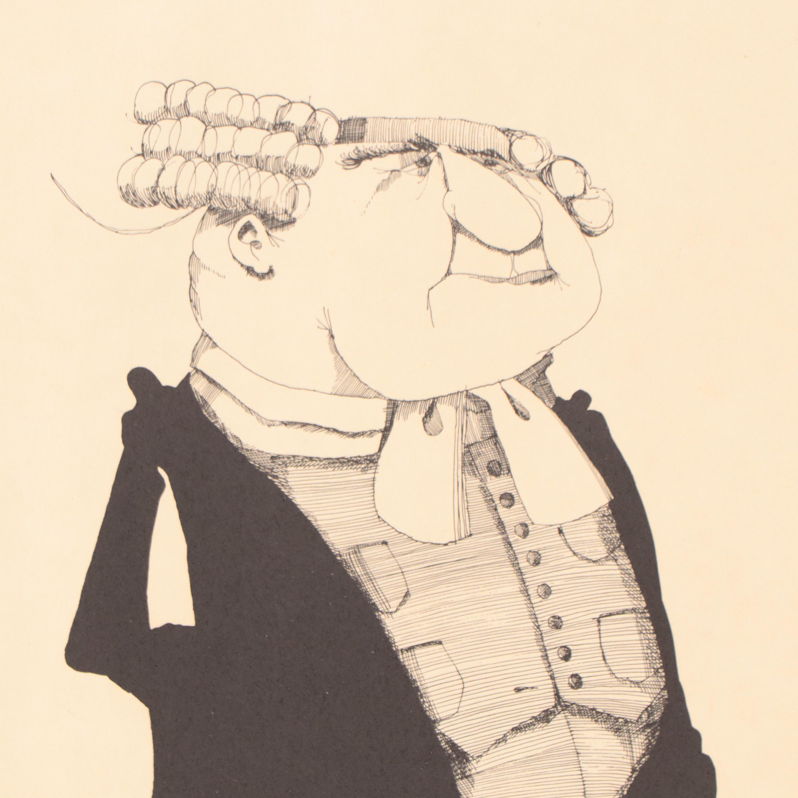 Lithographs After G.R. Cheesebrough of Barristers, Mid-20th Century