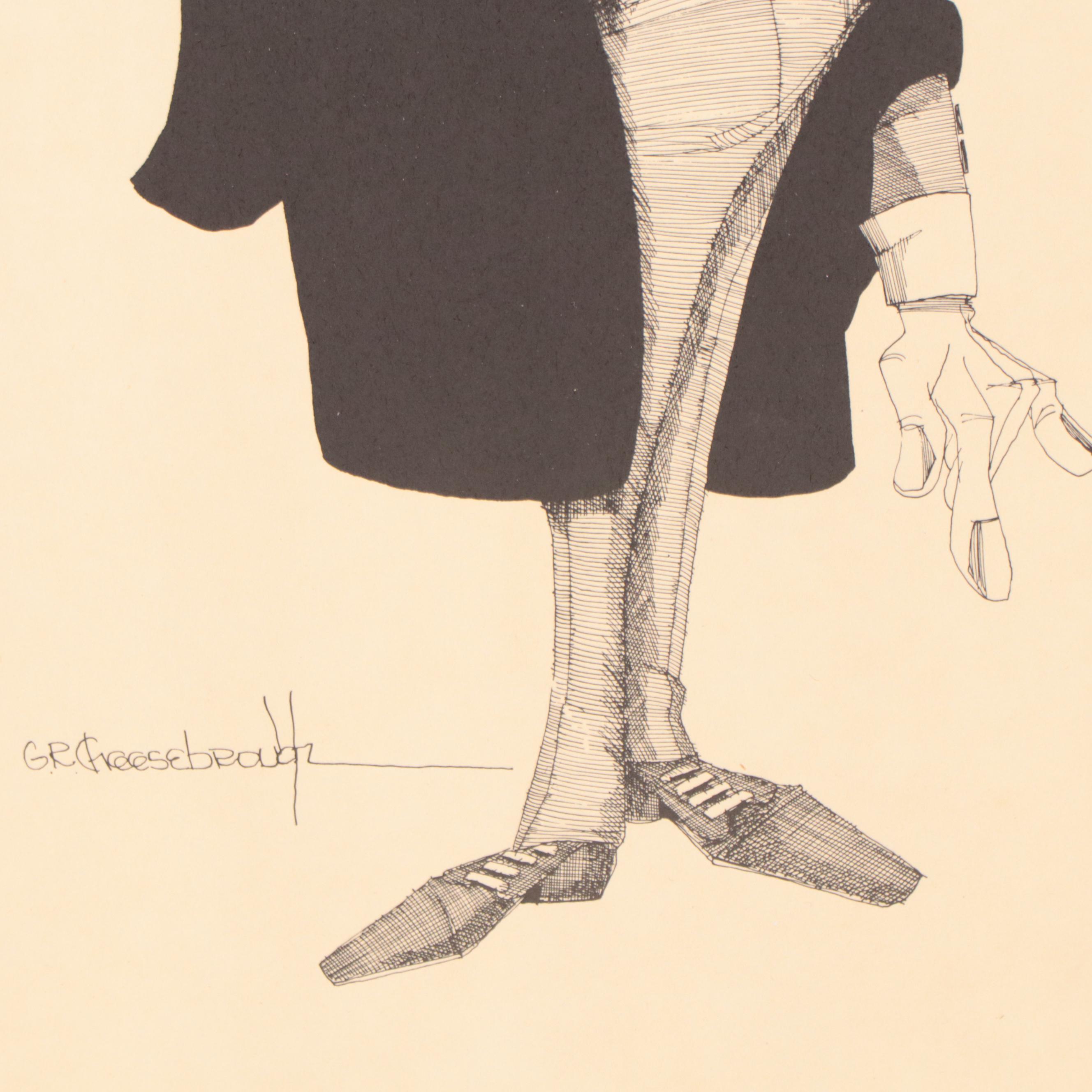 Lithographs After G.R. Cheesebrough of Barristers, Mid-20th Century