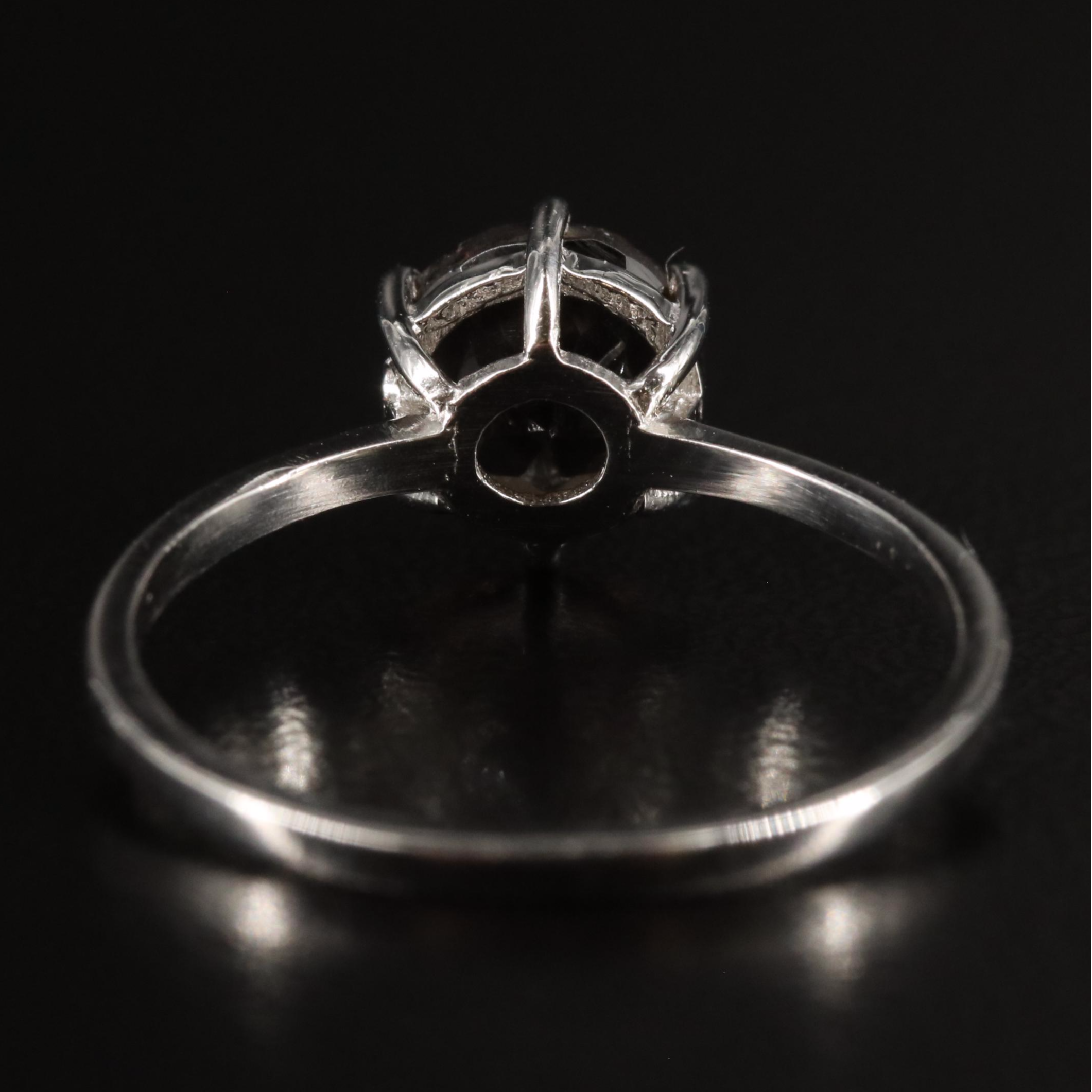 Sterling Smoky Quartz Ring