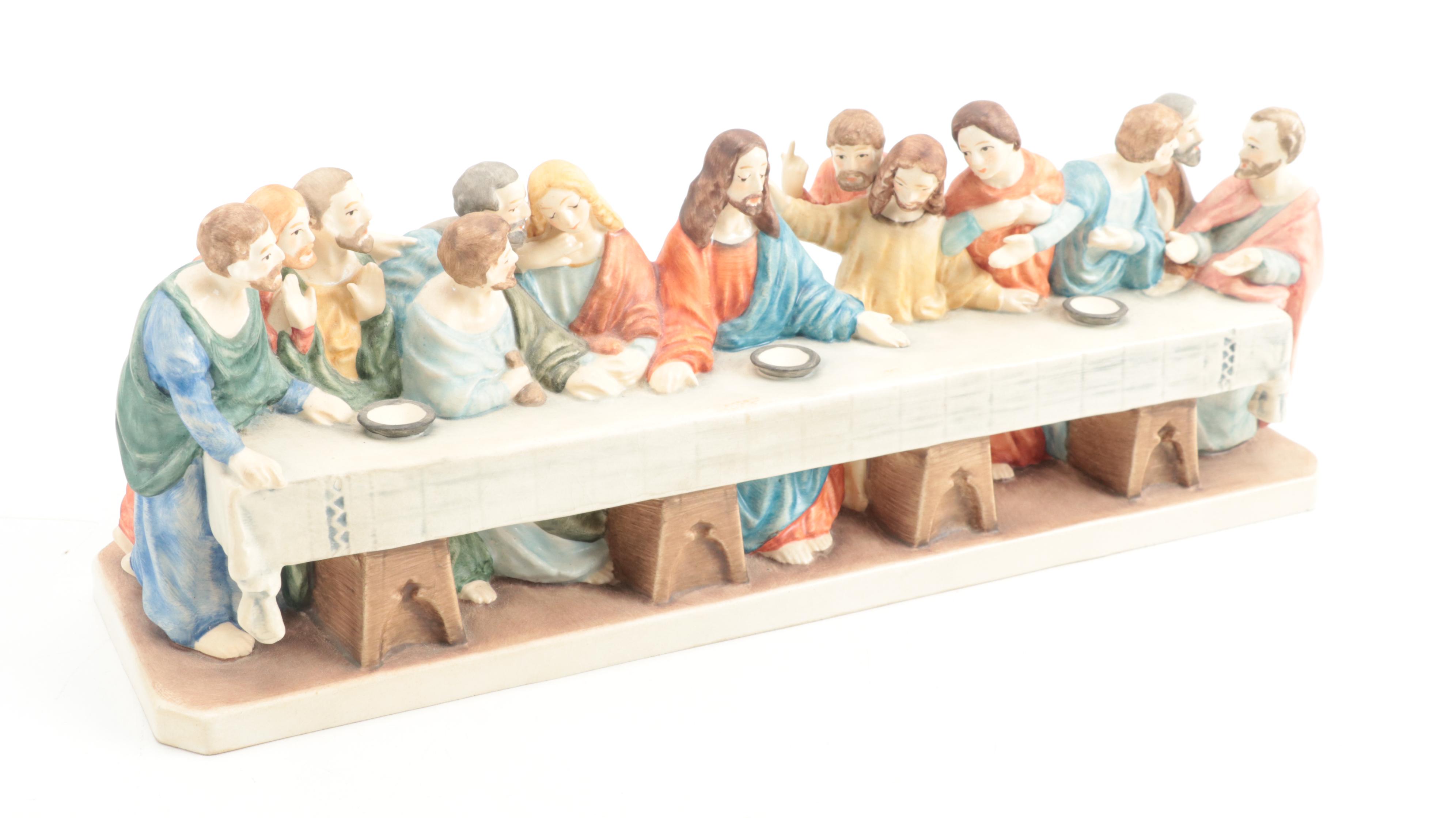 Goebel Porcelain "The Last Supper" Cast Figure After Leonardo da Vinci