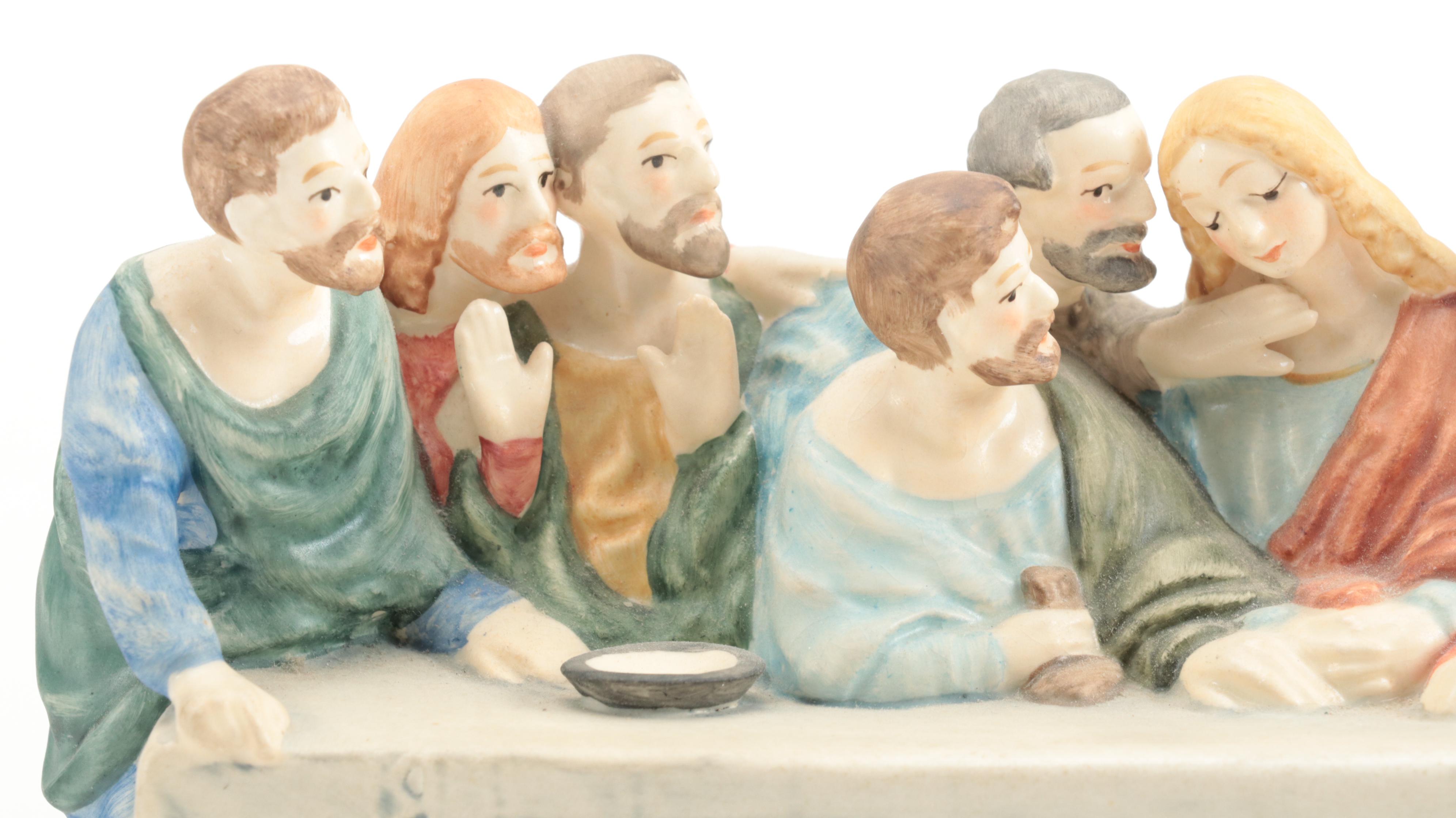 Goebel Porcelain "The Last Supper" Cast Figure After Leonardo da Vinci